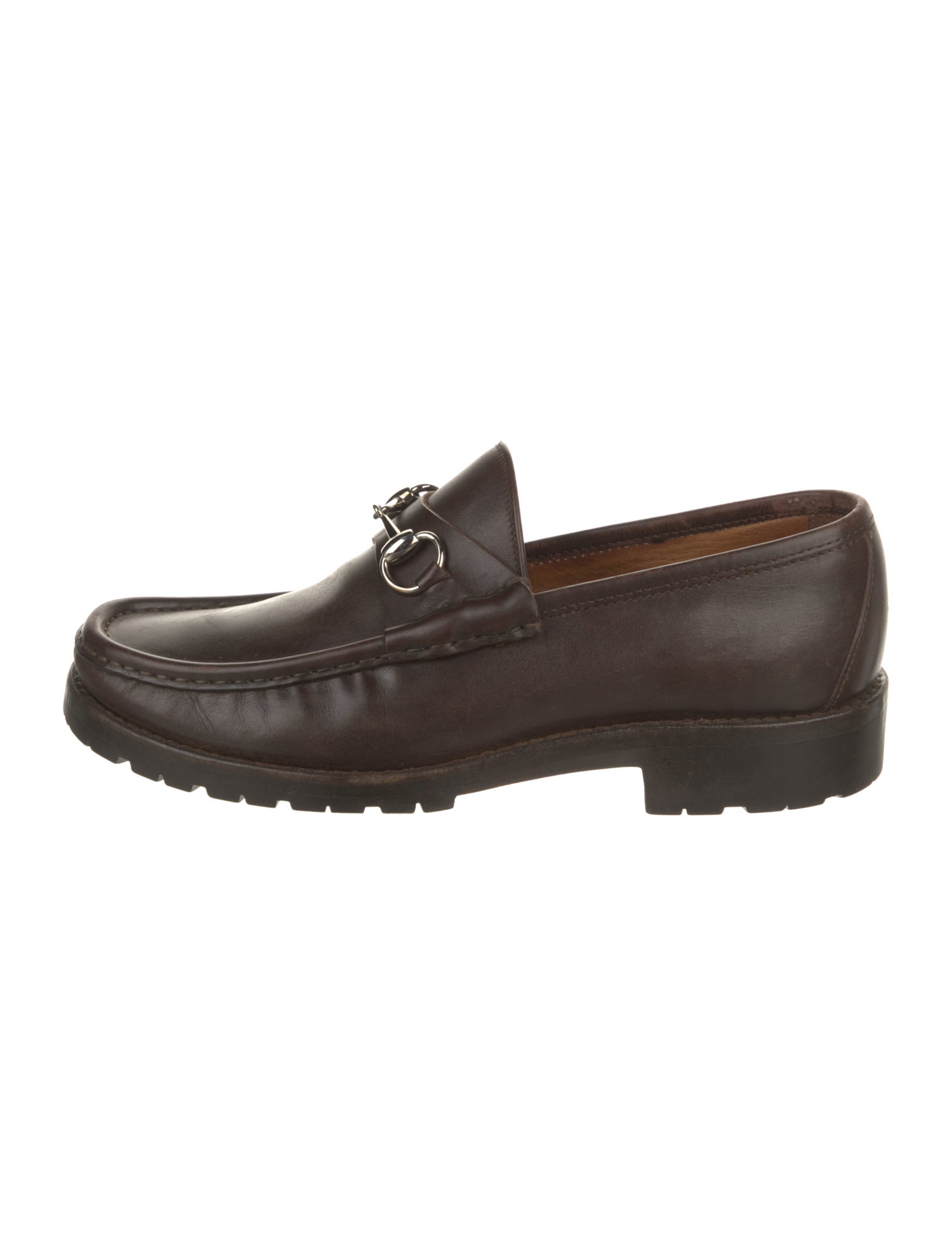 Gucci Horsebit Accent Leather Dress Loafers