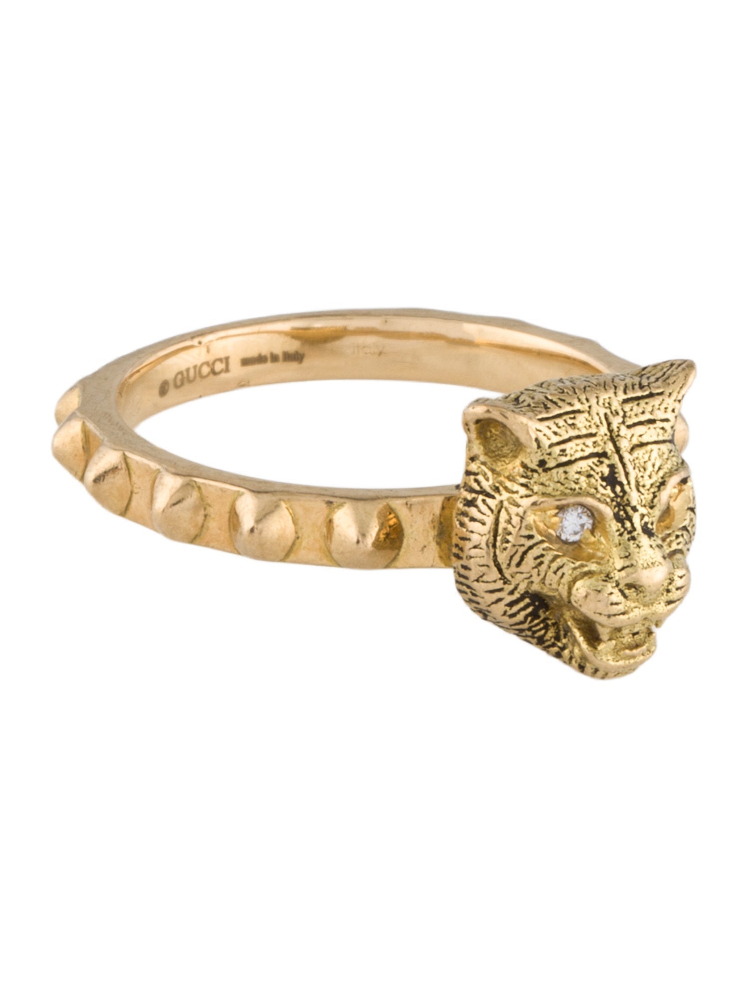 Gucci 18K Diamond Le Marché Des Merveilles Feline Cocktail Ring