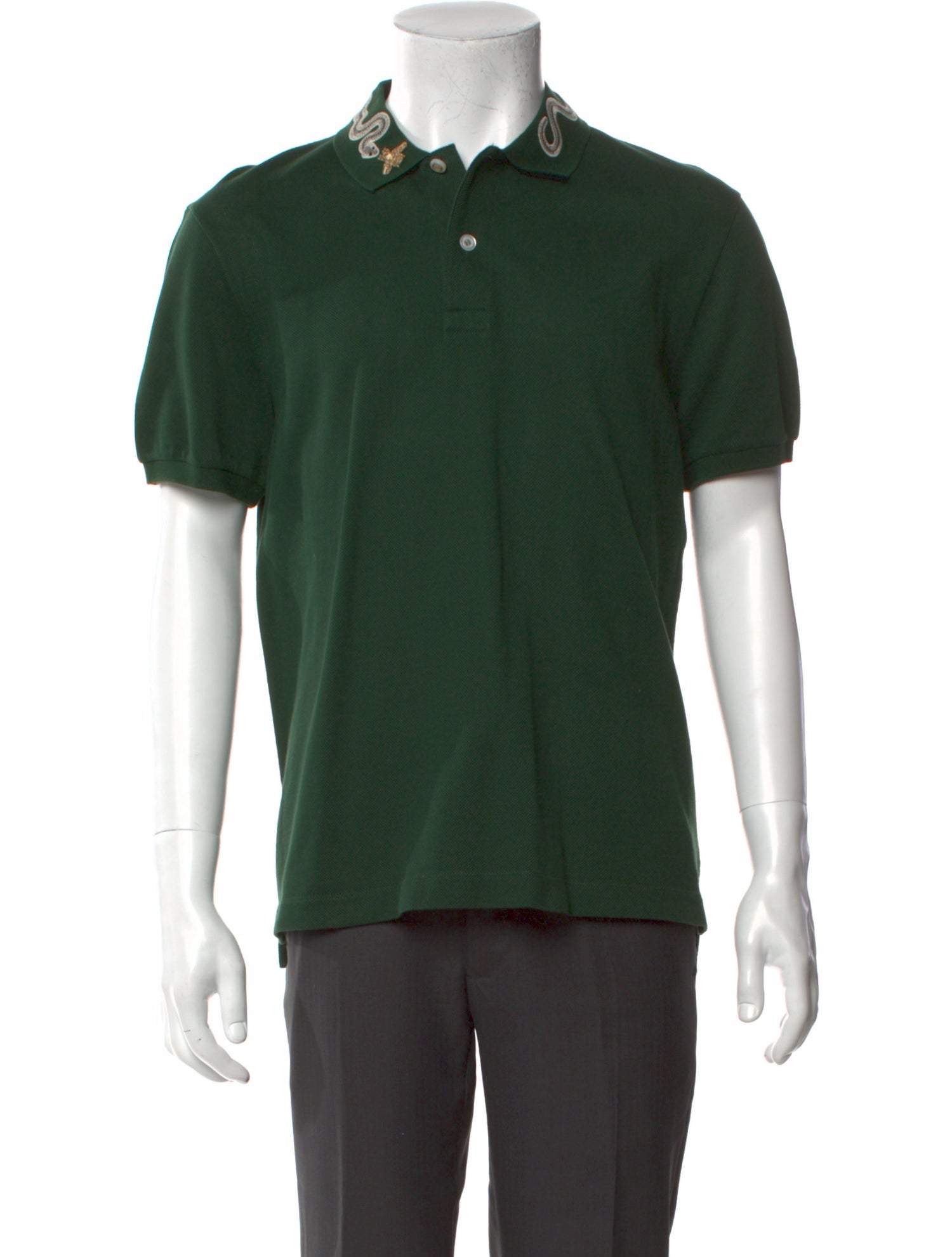 Gucci Interlocking G Logo Collar Polo Shirt