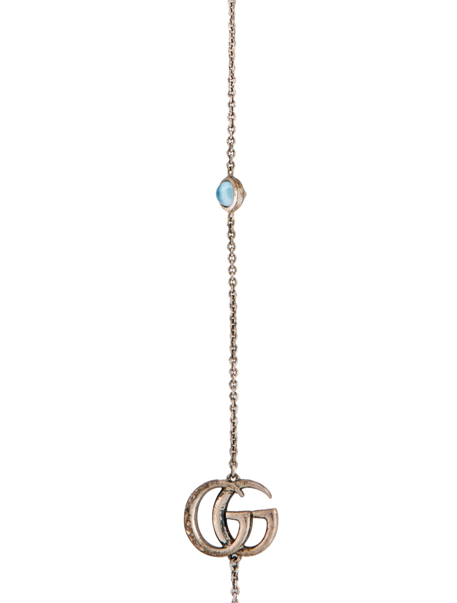 Gucci Mother of Pearl, Topaz & Resin Marmont Daisy Station Necklace