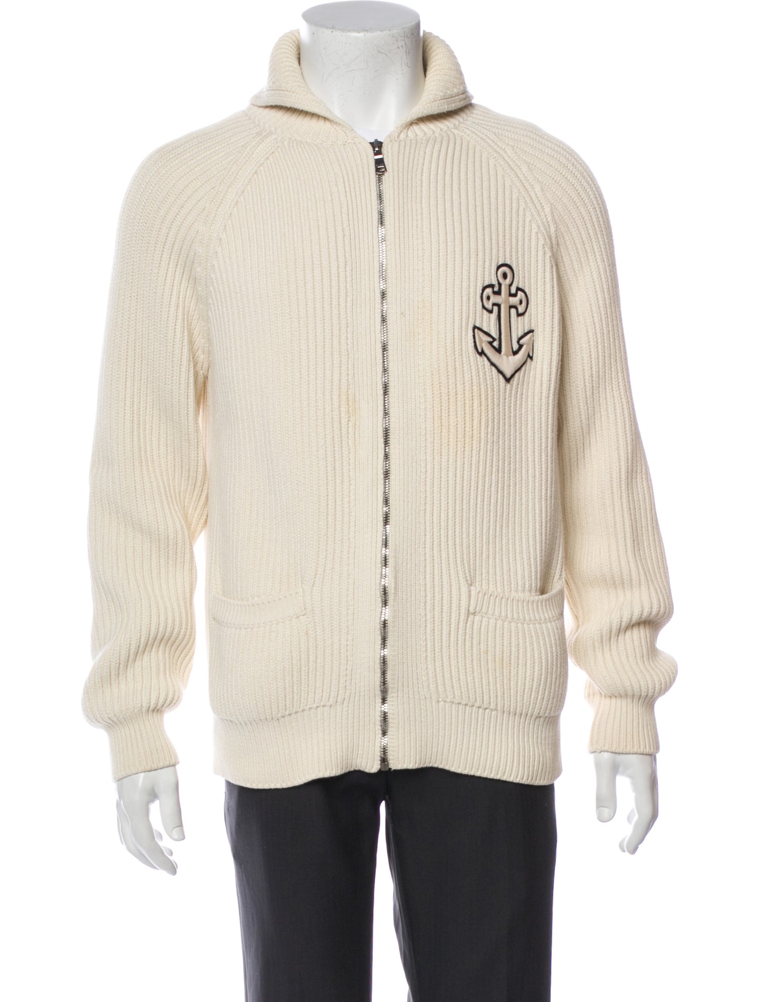 Gucci Graphic Print Mock Neck Cardigan