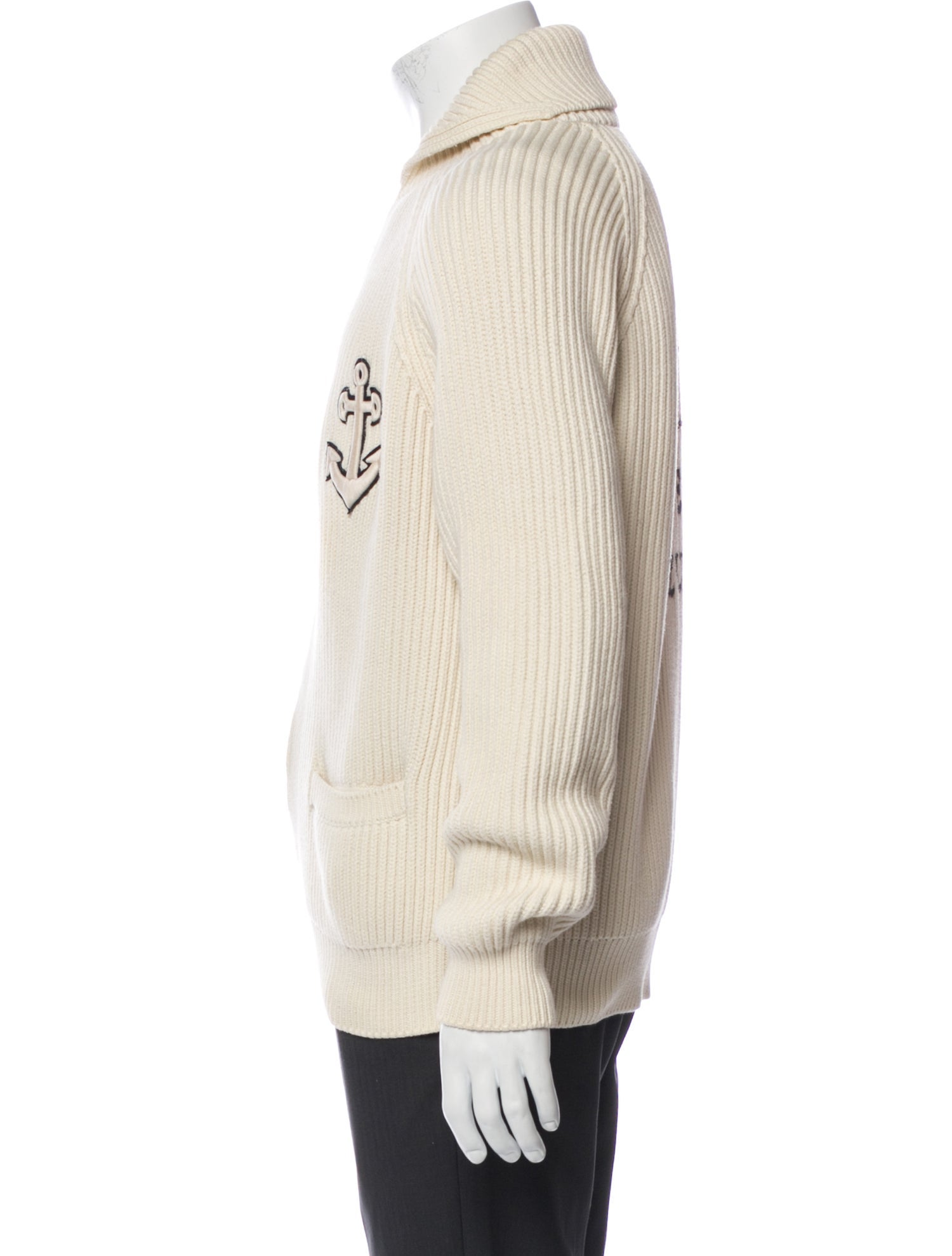 Gucci Graphic Print Mock Neck Cardigan