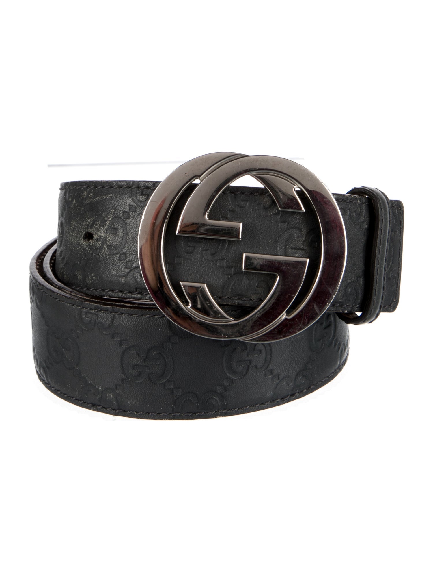 Gucci Interlocking G Logo Leather Waist Belt