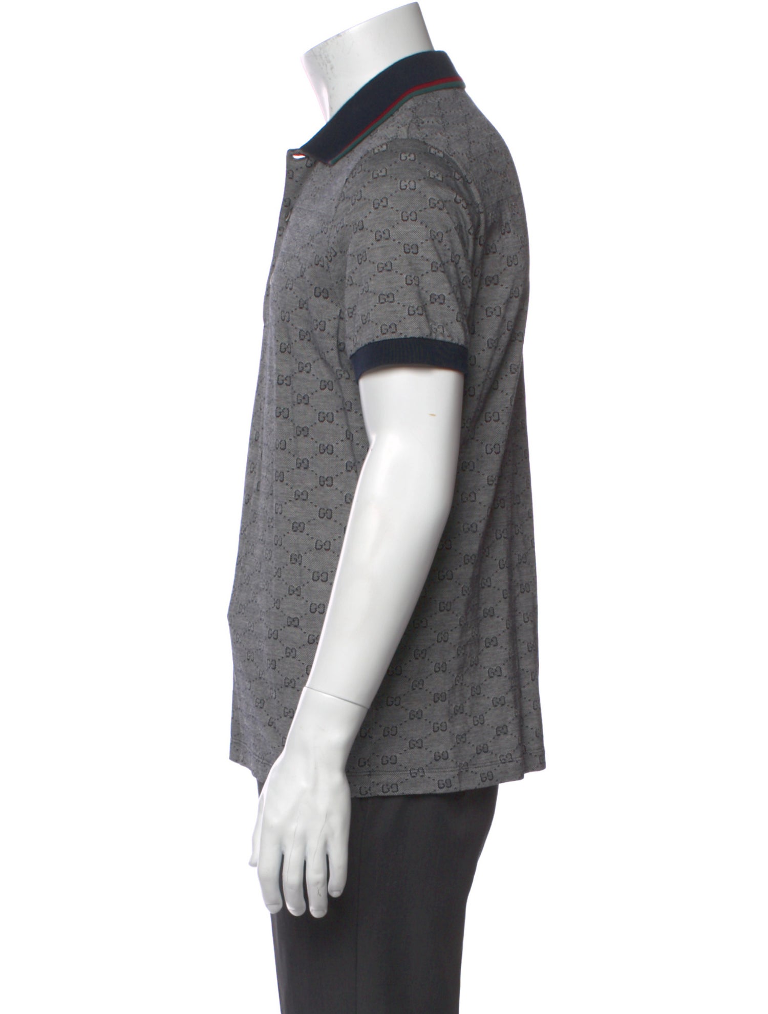 Gucci Printed Collar Polo Shirt