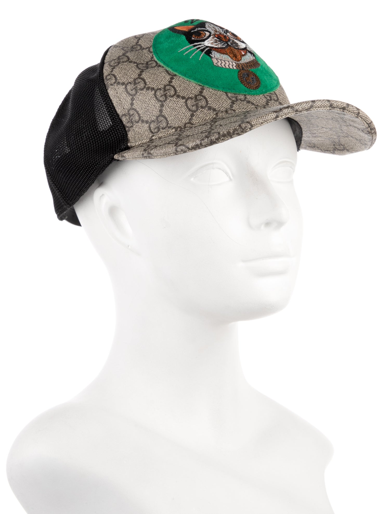 Gucci Black and neutral patterned baseball cap