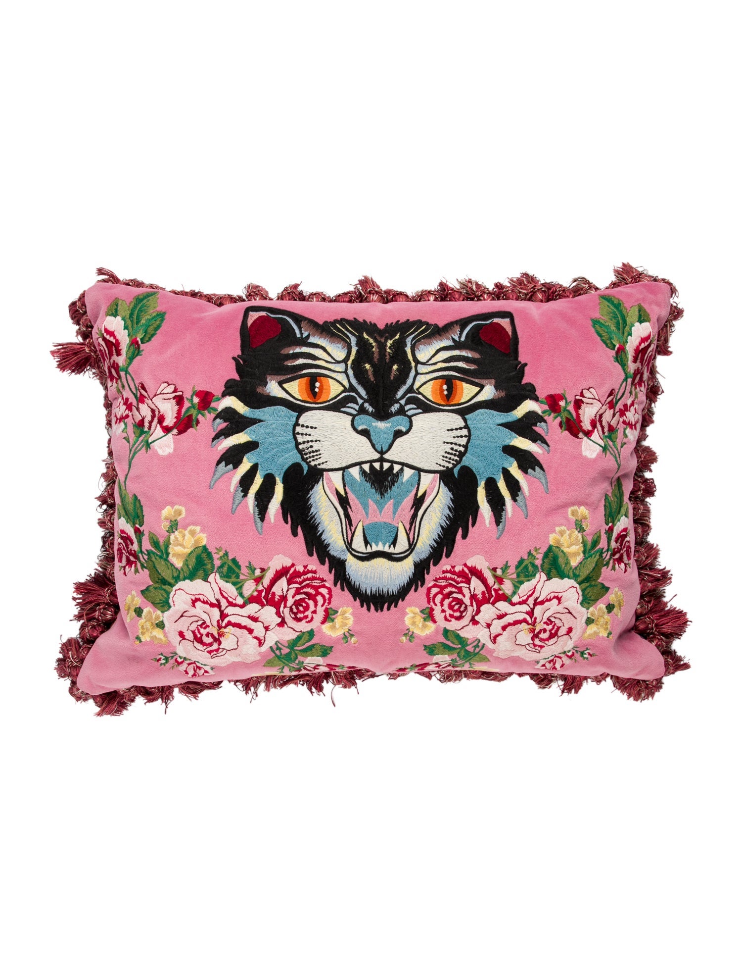 Gucci Tiger Head Throw Pillow