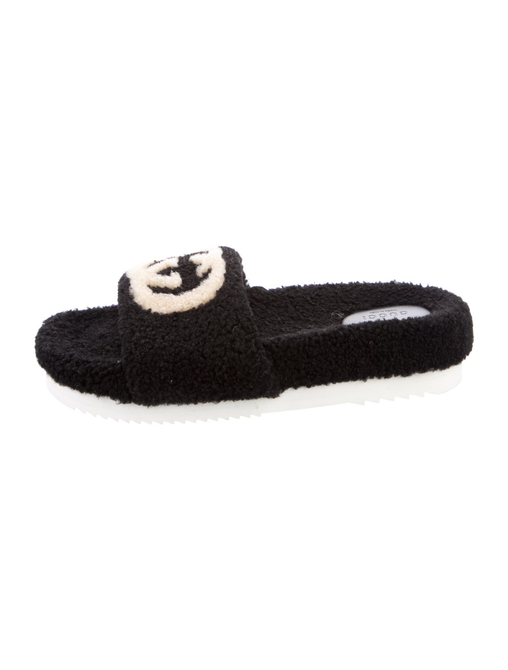 Gucci Interlocking G Logo Shearling Espadrilles - image 1