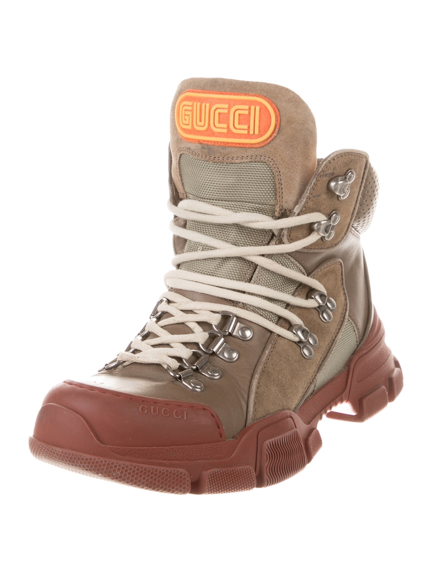 Gucci Flashtrek Hiking Leather Hiking Boots