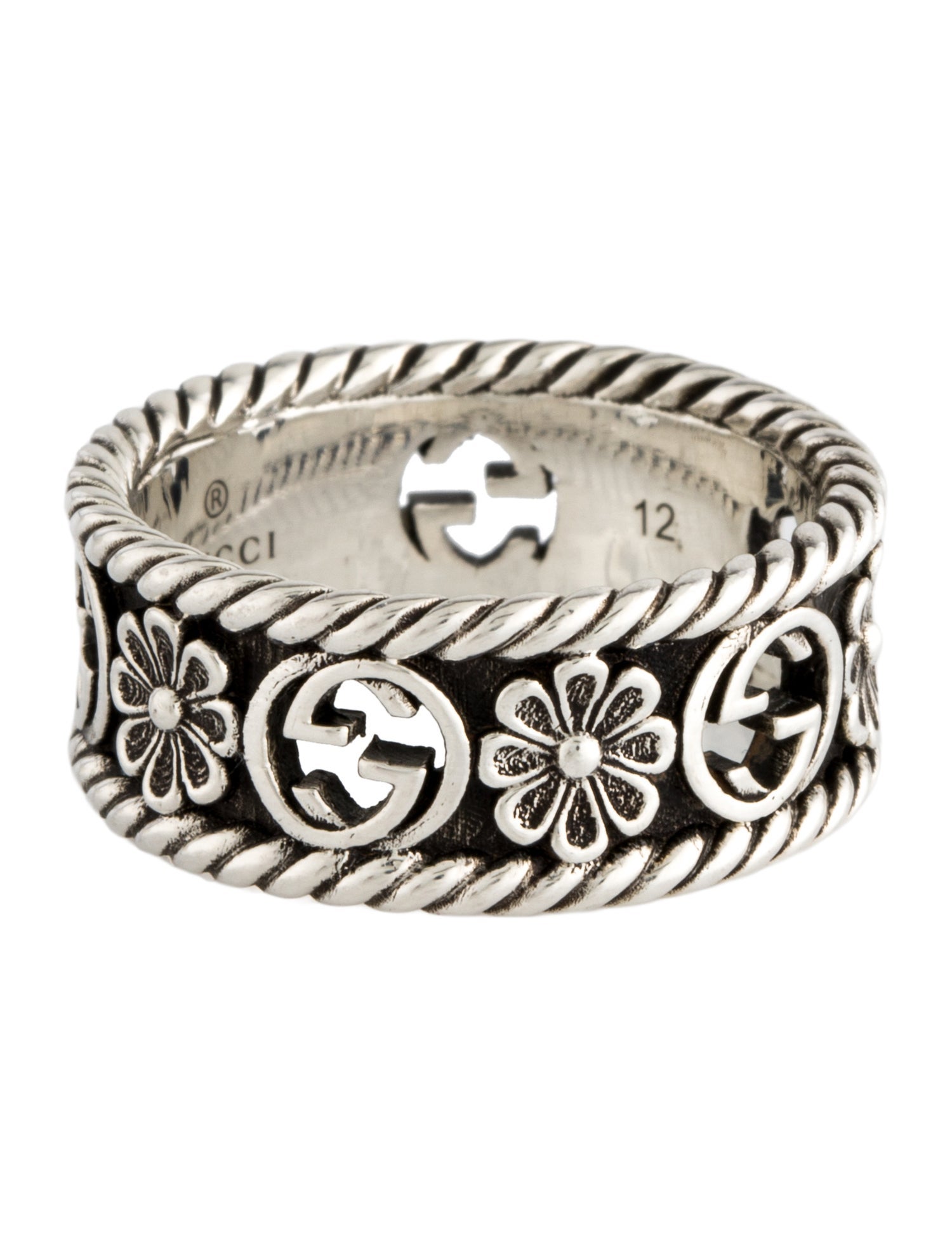 Gucci GG Flower Band Ring