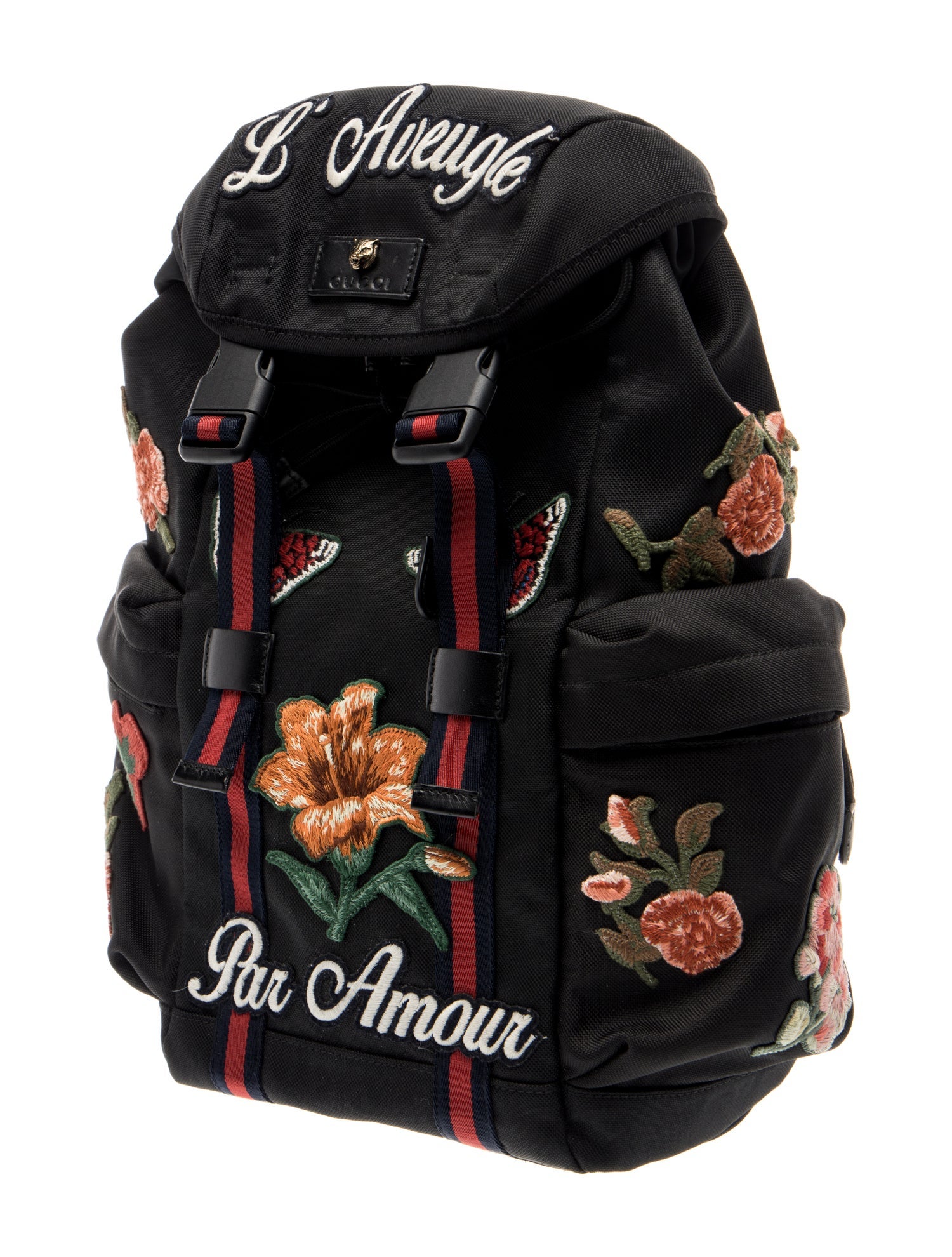 Gucci Web L'Aveugle Par Amour Techno Canvas