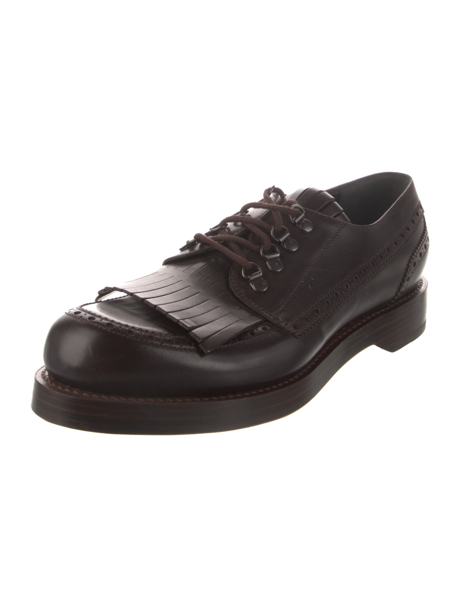 Gucci Leather Eyelet Trim Brogues