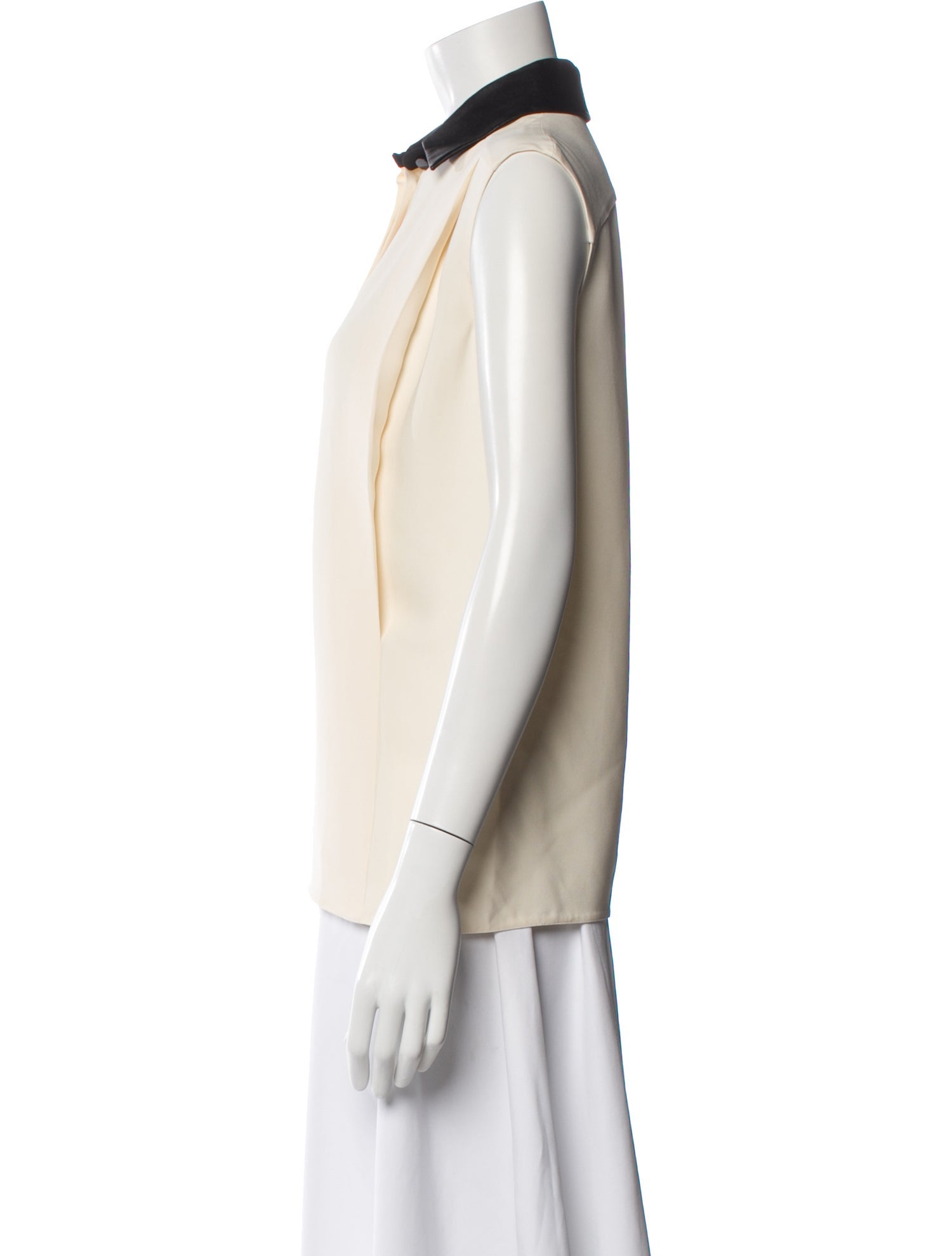 Gucci Leather Sleeveless Blouse