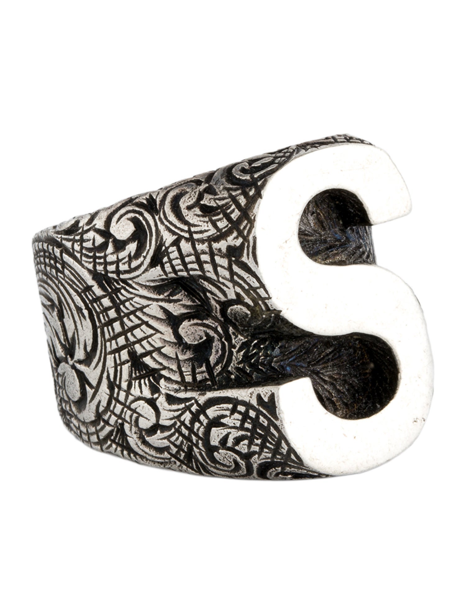 Gucci Letter 'S' Signet Ring