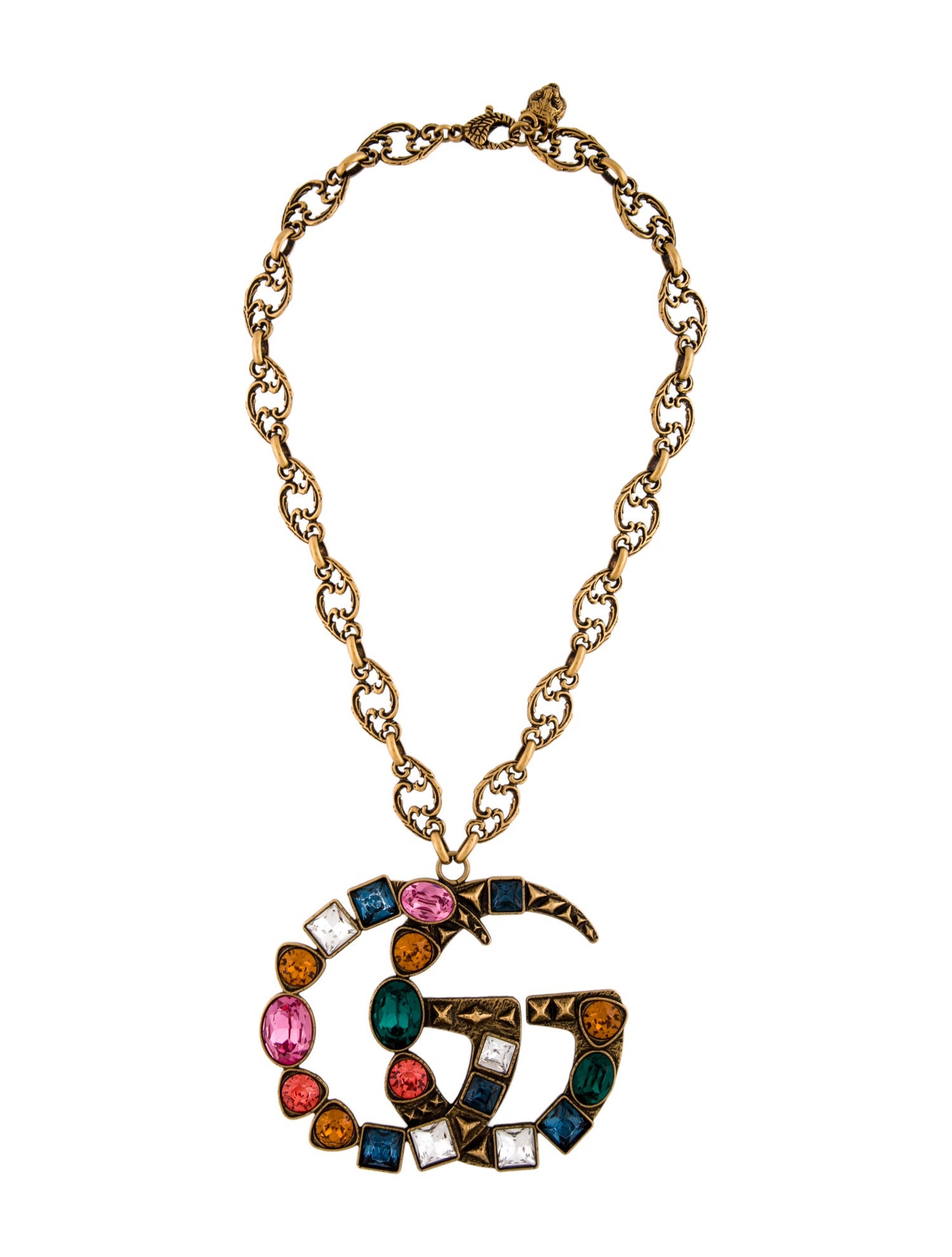 Gucci Crystal Marmont Pendant Necklace