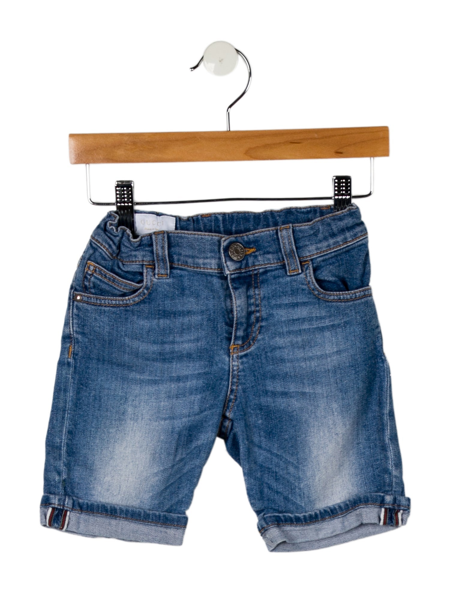 Gucci Kids Boys' Blue Denim Shorts