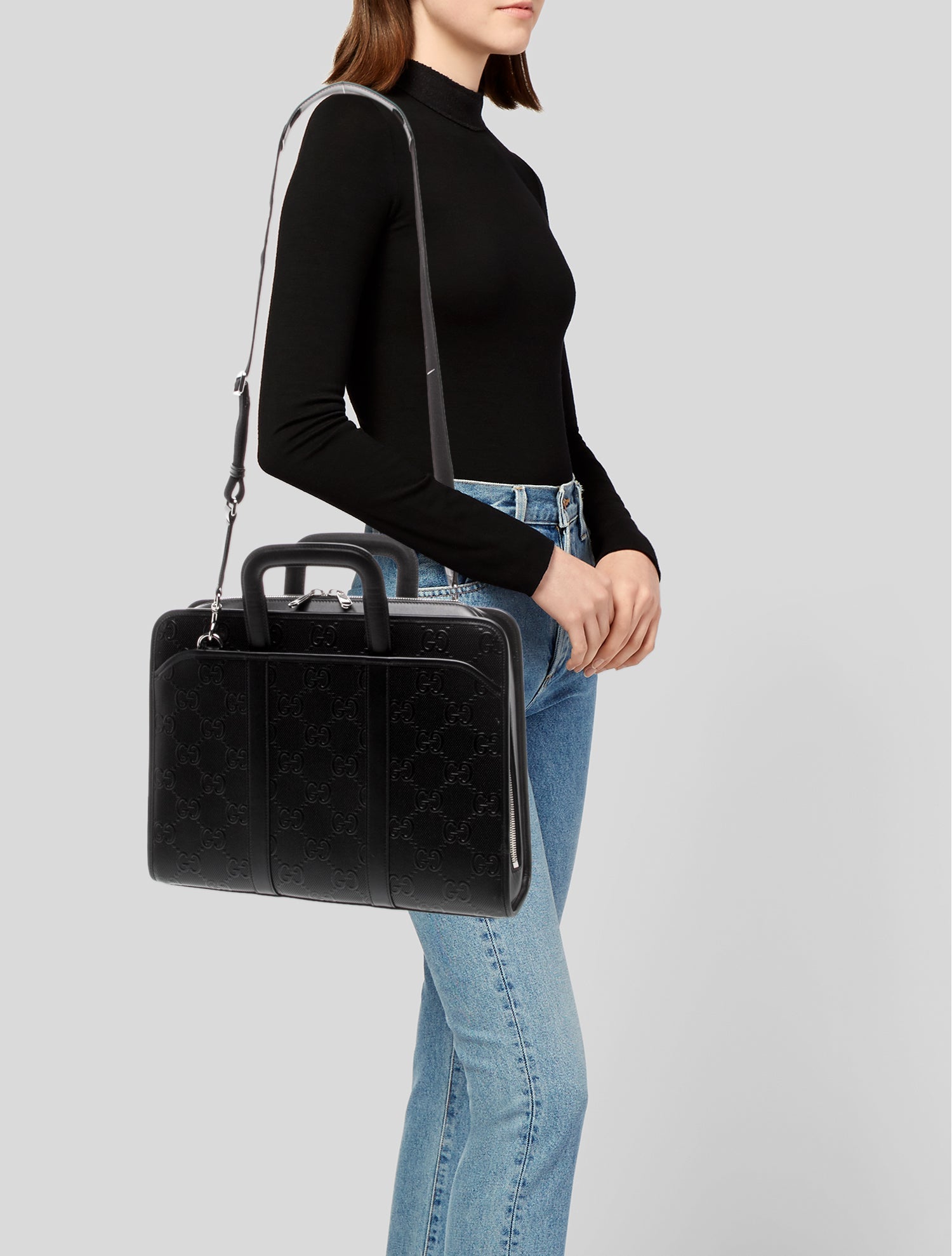 Gucci GG Embossed Briefcase