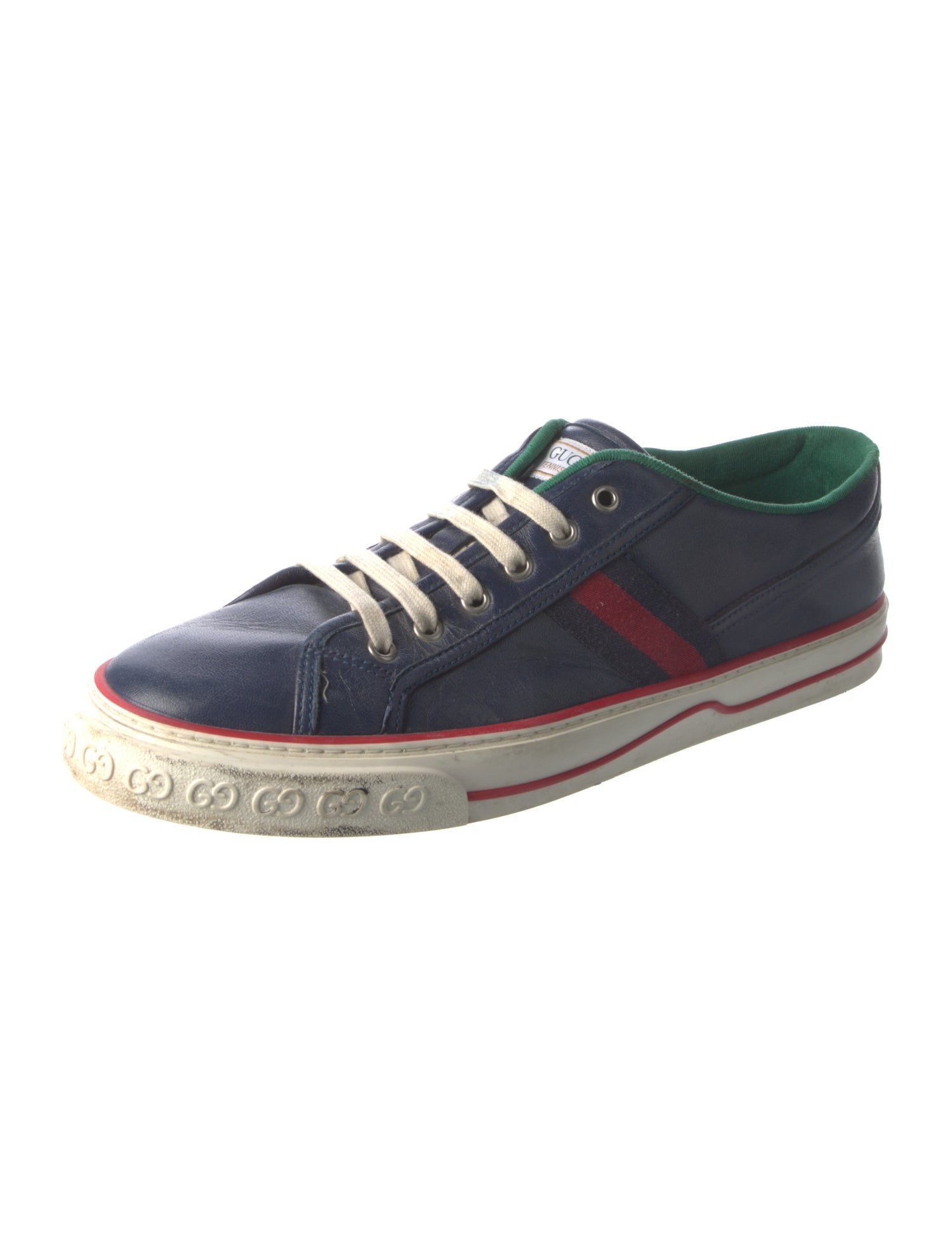 Gucci Sylvie Web Accent Leather Sneakers