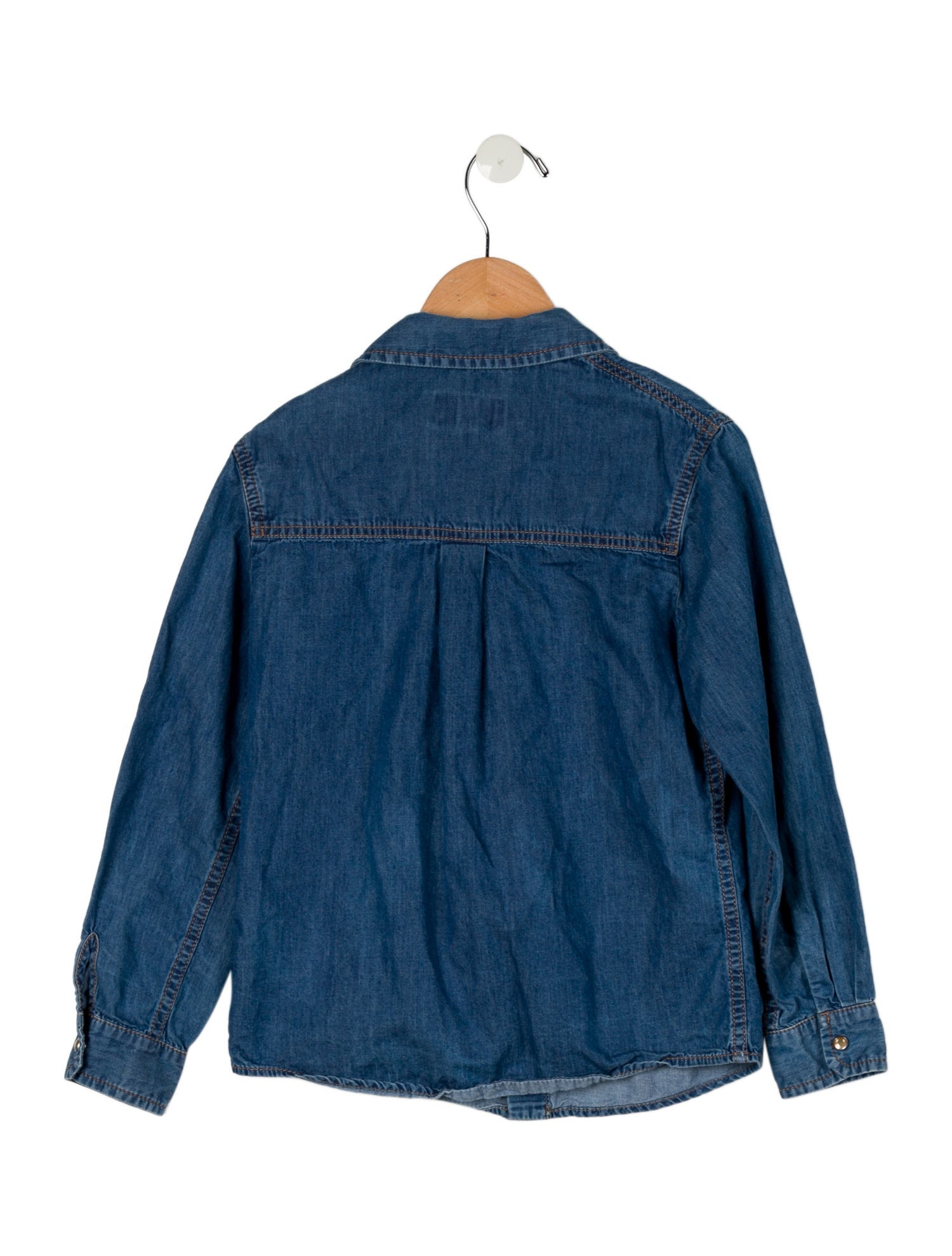 Gucci Kids Boys' blue Denim Button Down Shirt