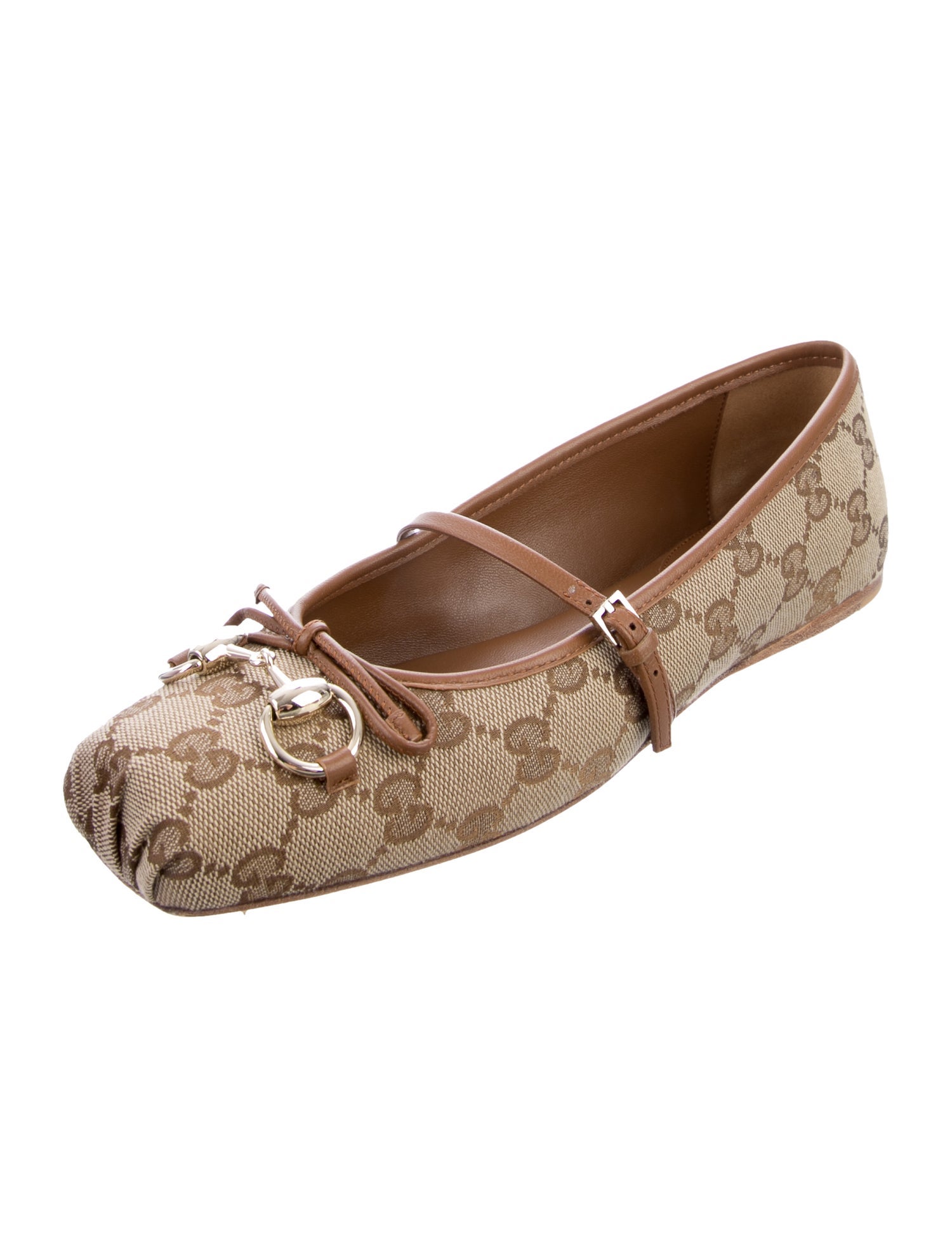 Gucci GG Canvas Canvas Ballet Flats