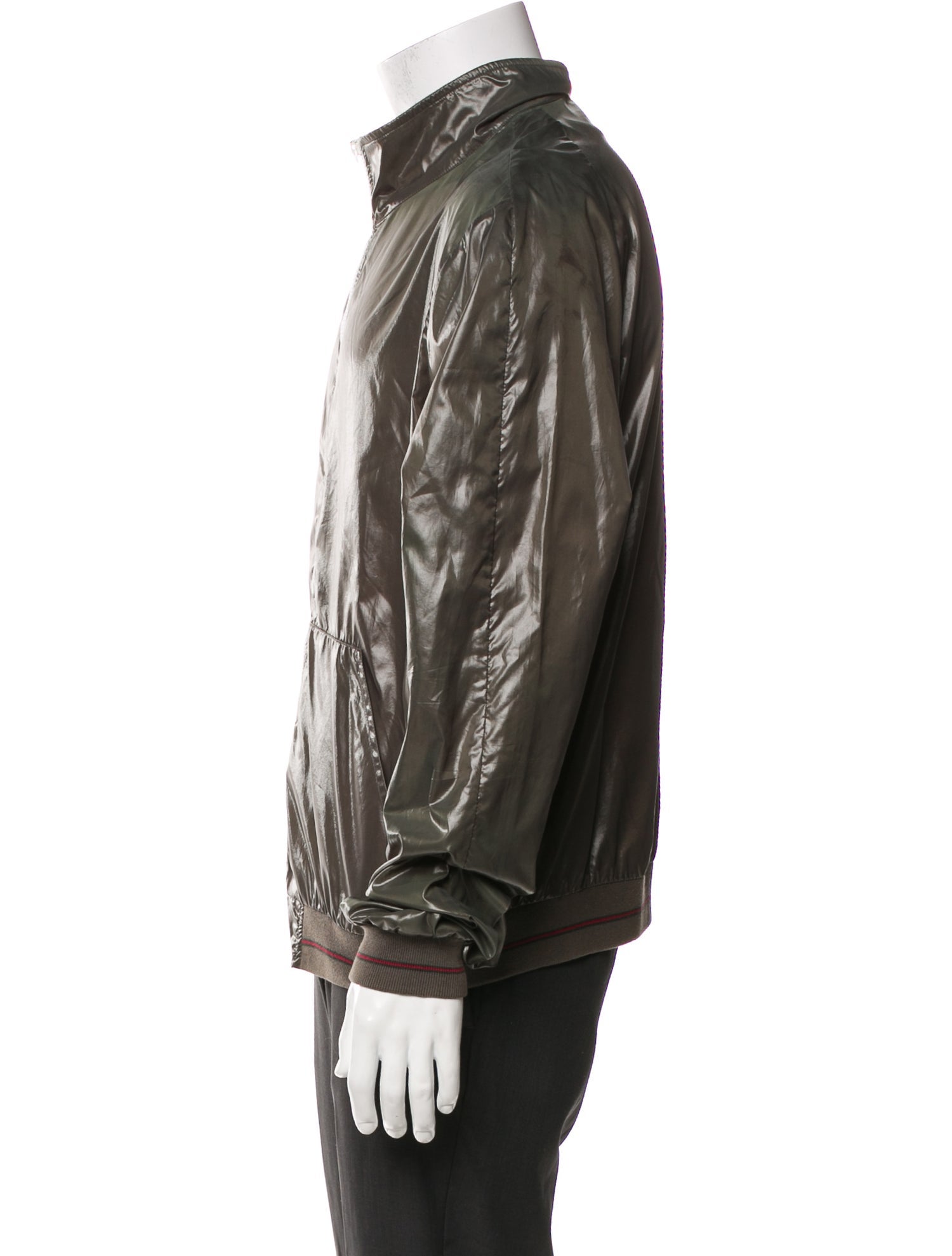 Gucci Sylvie Web Accent Mock Neck Cardigan