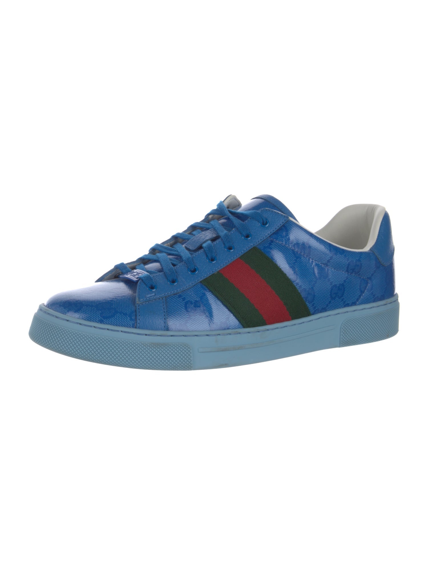 Gucci Web Accent Patent Leather Sneakers