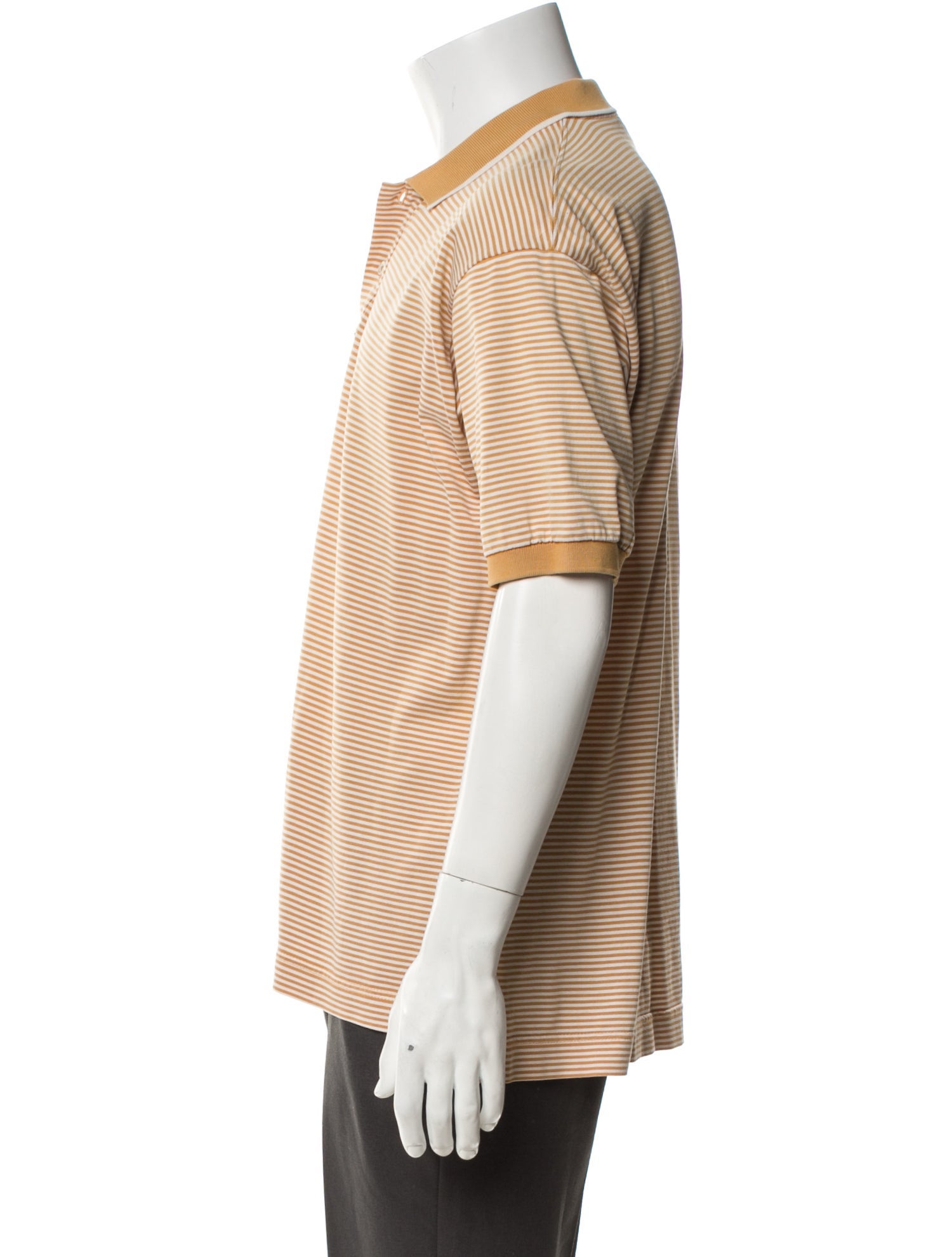 Gucci Web Accent Striped Polo Shirt