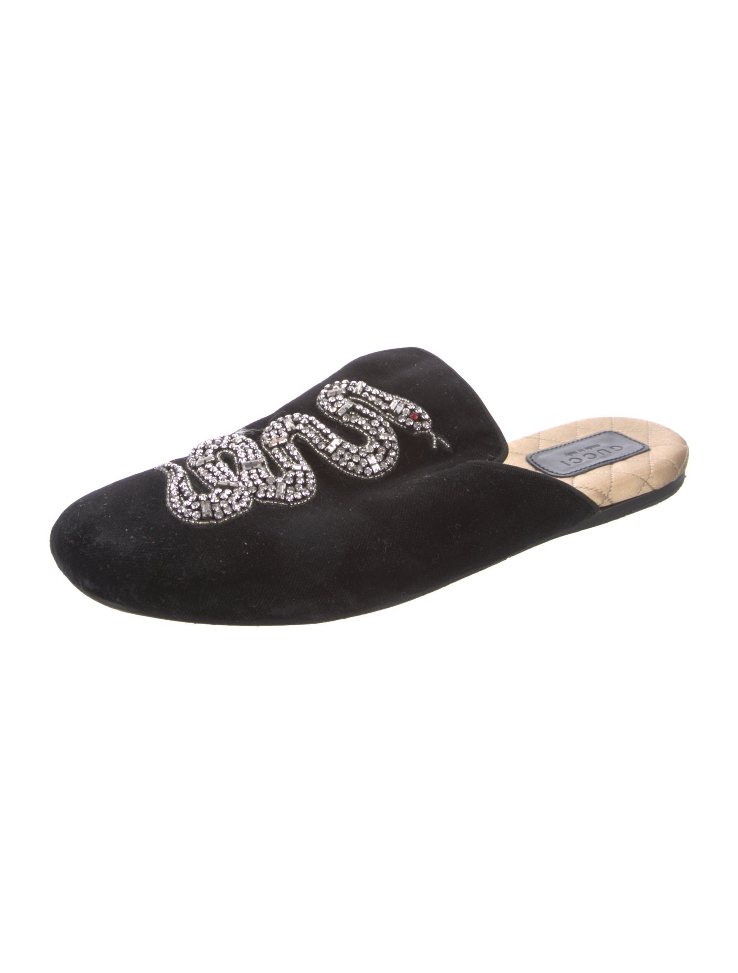 Gucci Kingsnake Velvet Mules