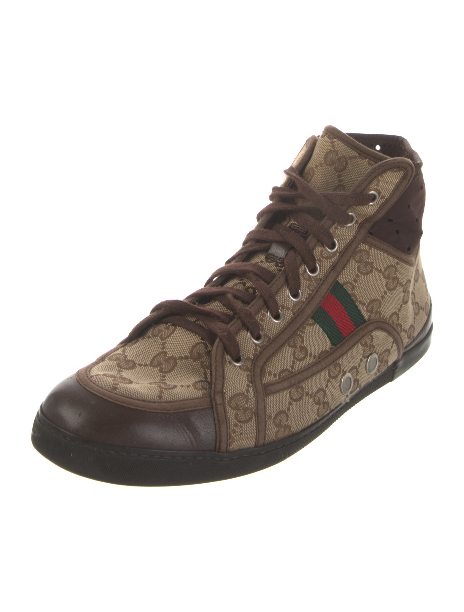 Gucci Web Accent Canvas Sneakers