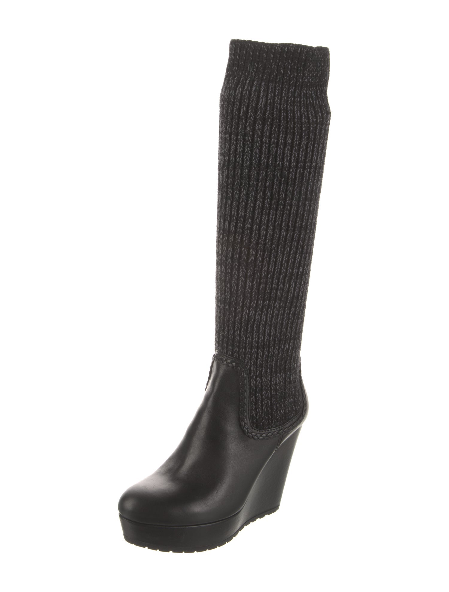 Gucci Interlocking G Logo Leather Sock Boots