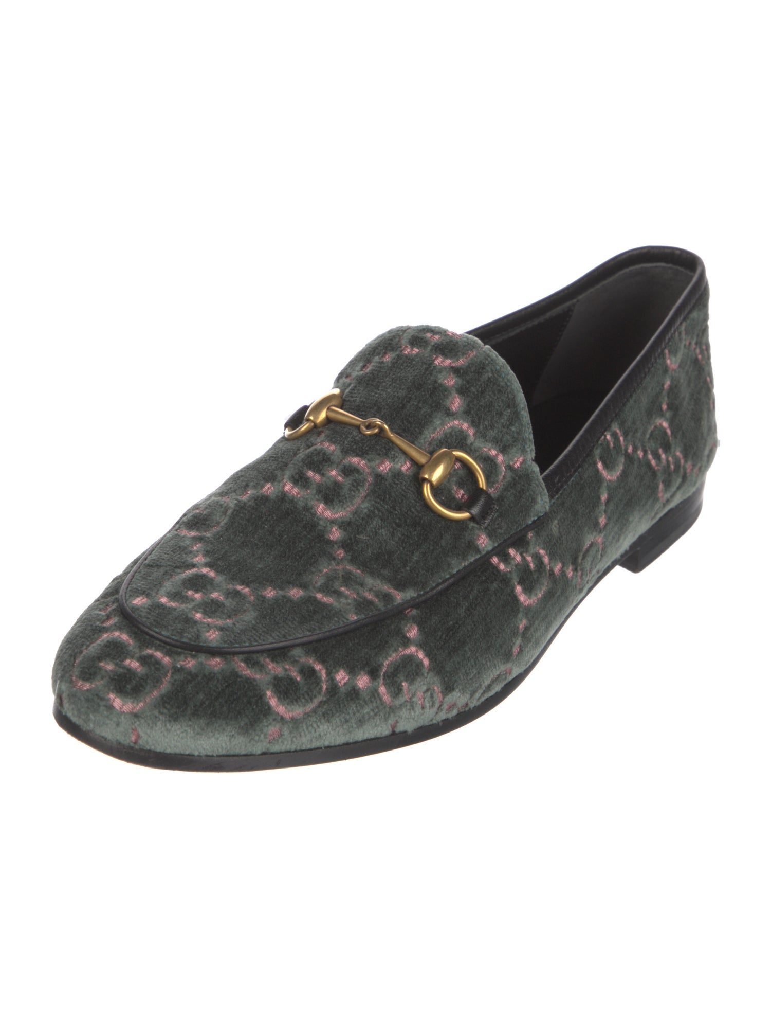 Gucci GG Logo Velvet Loafers