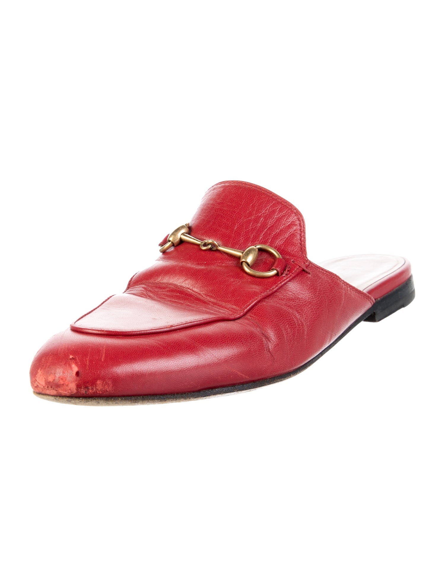 Gucci Horsebit Accent Leather Mules