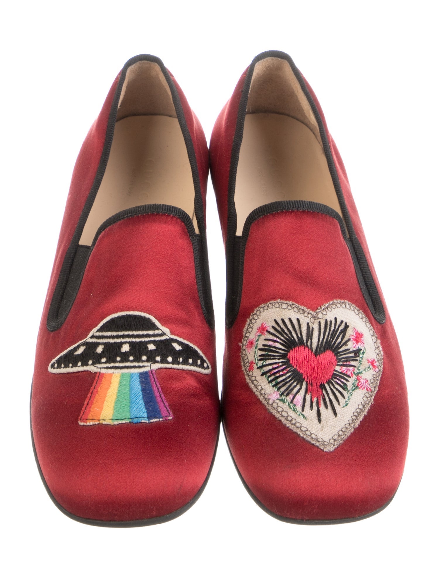 Gucci Kids' Girls Red Gucci Flats