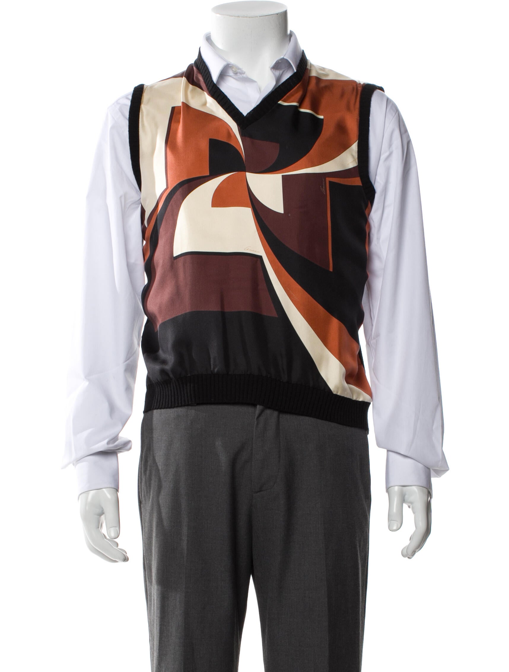 Gucci Silk Printed Sweater Vest