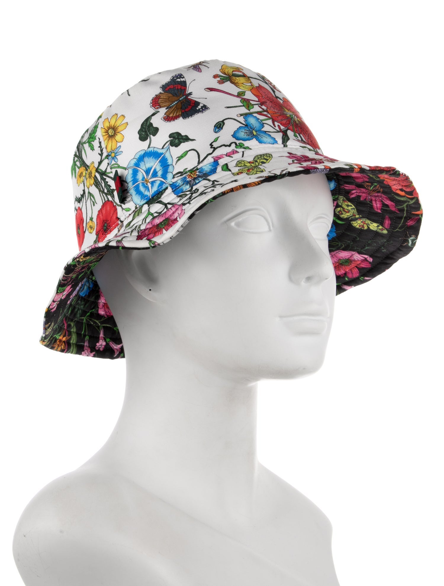 Gucci Silk Reversible Flora Bucket Hat w/Tags