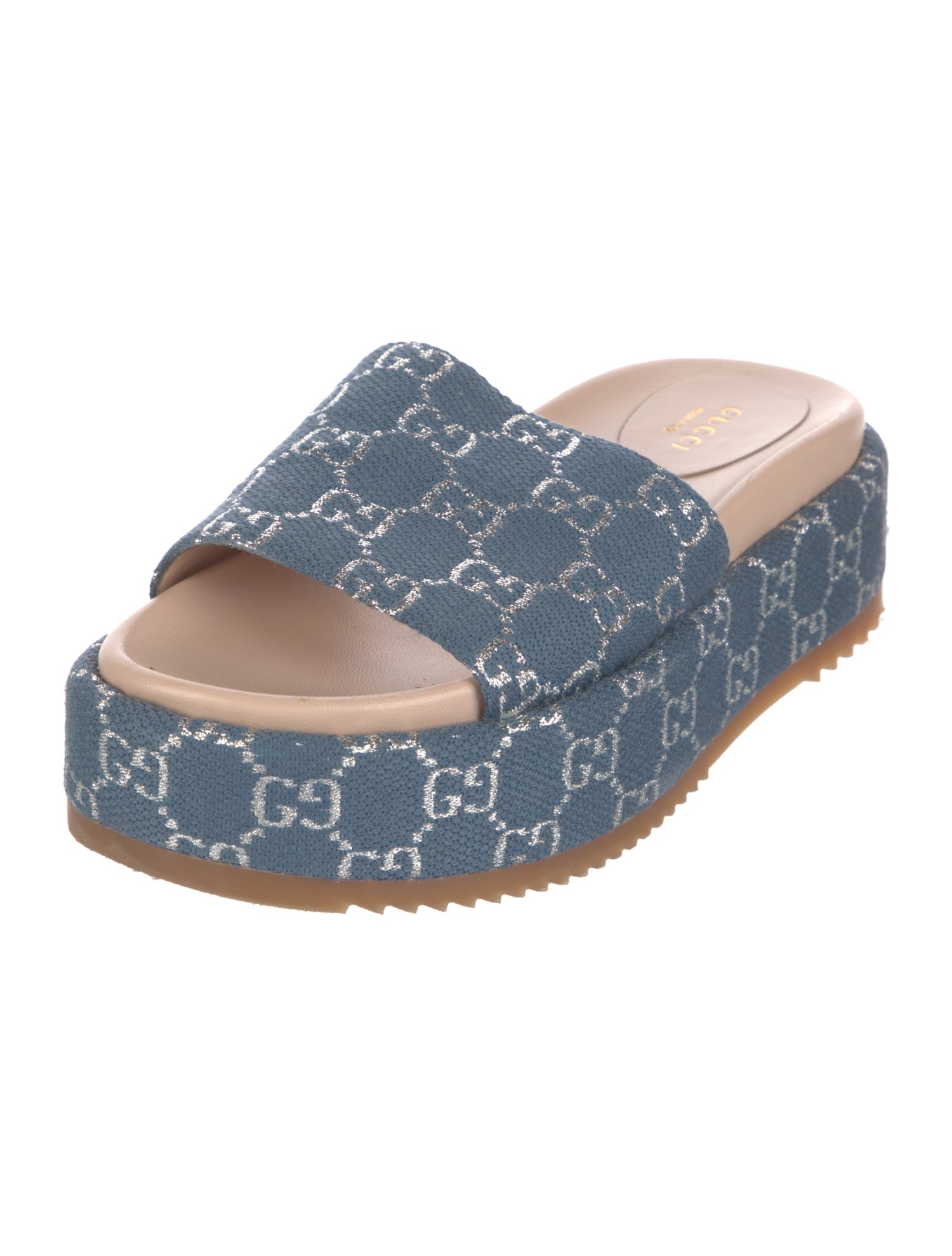 Gucci GG Denim Denim Slides