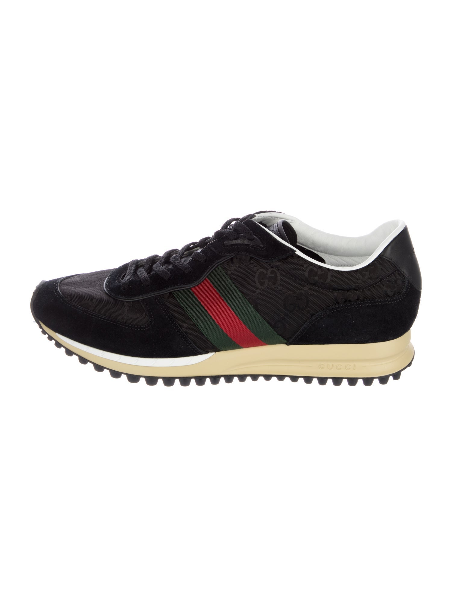 Gucci Web Accent Suede Sneakers