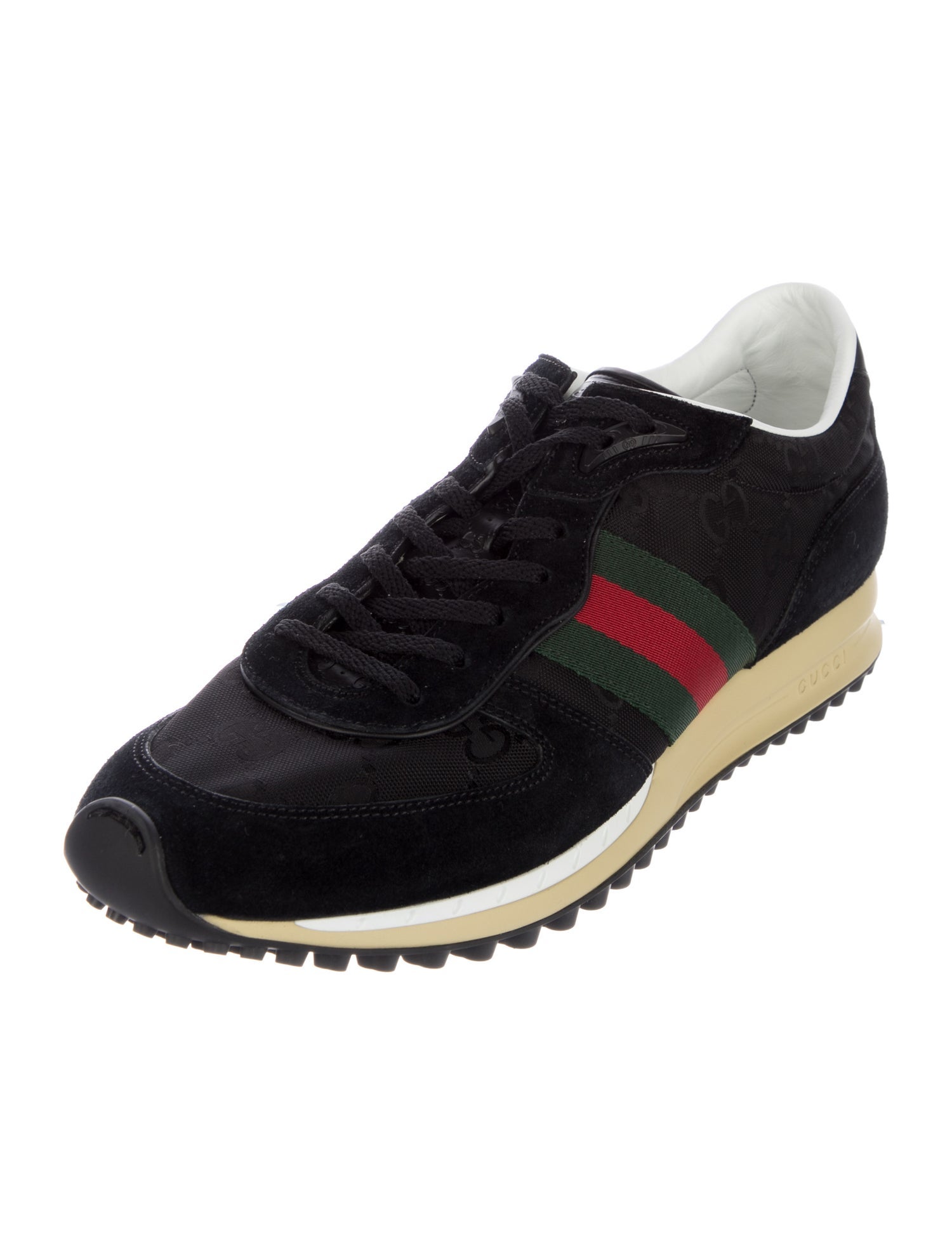 Gucci Web Accent Suede Sneakers