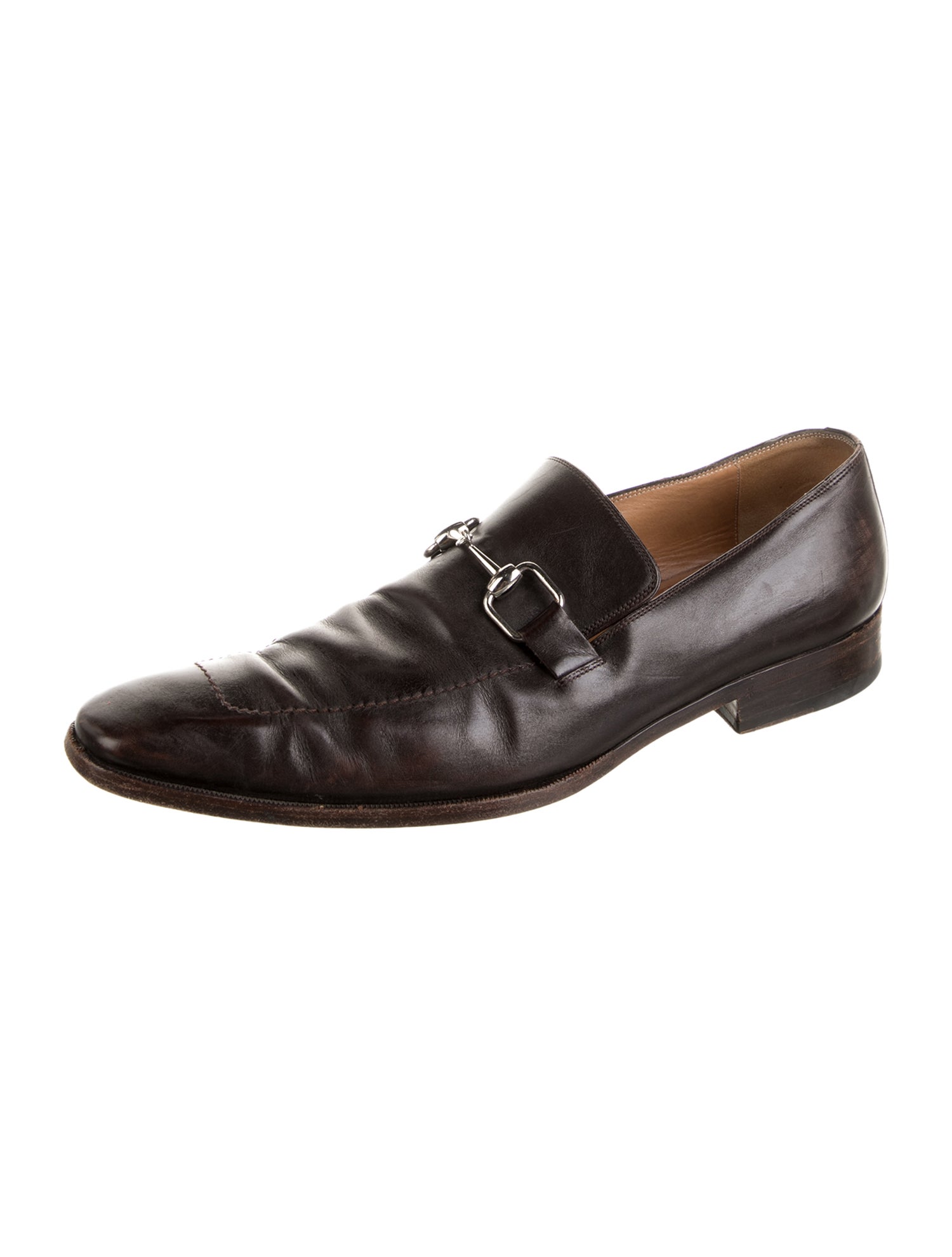 Gucci 1955 Horsebit Accent Leather Derby Shoes