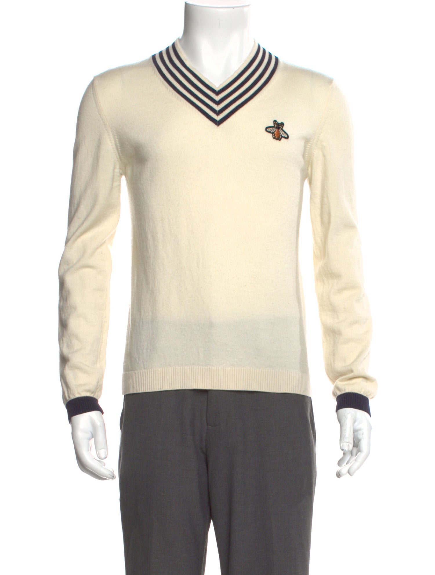 Gucci Bee Accent Wool Pullover