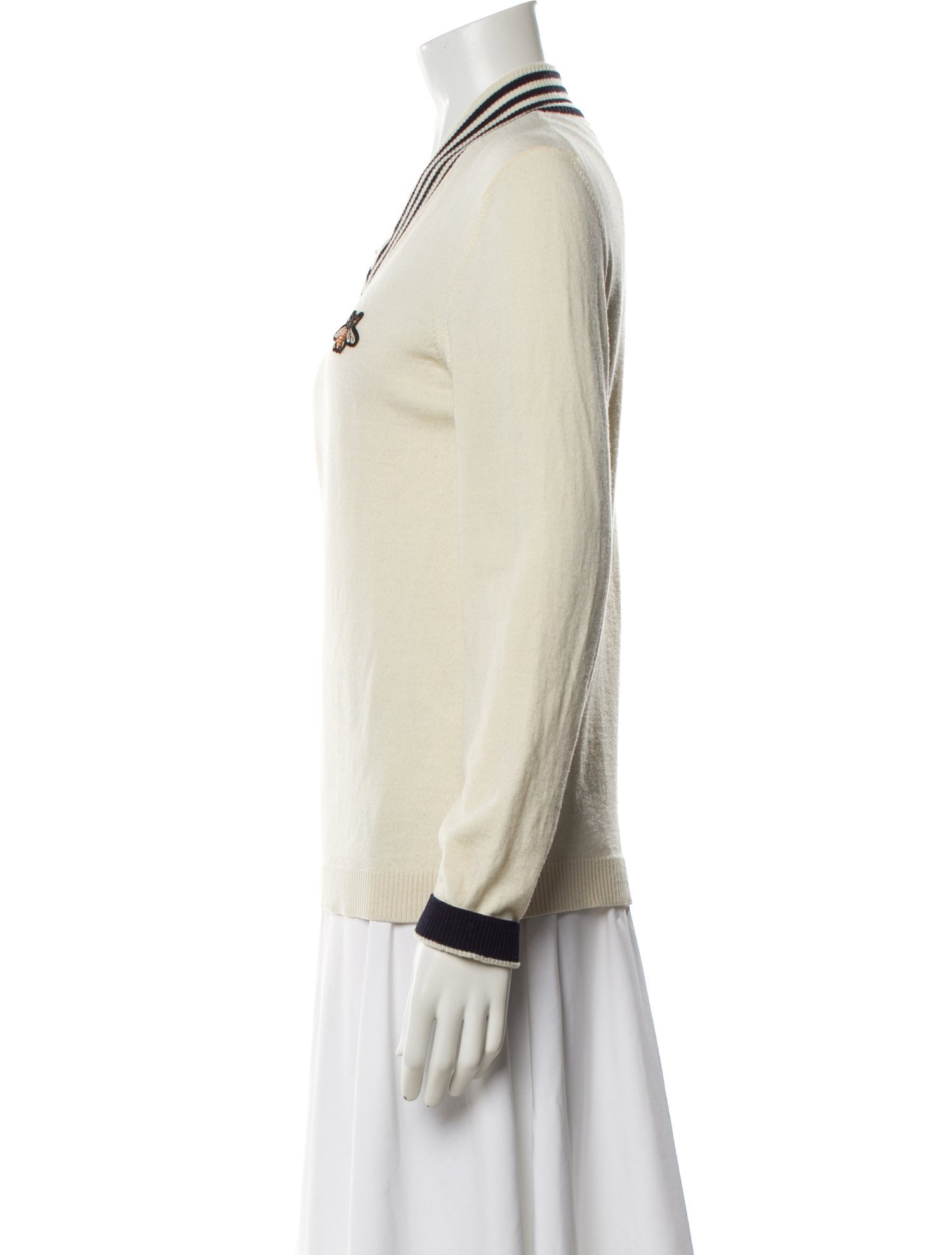 Gucci Bee Accent Wool Pullover