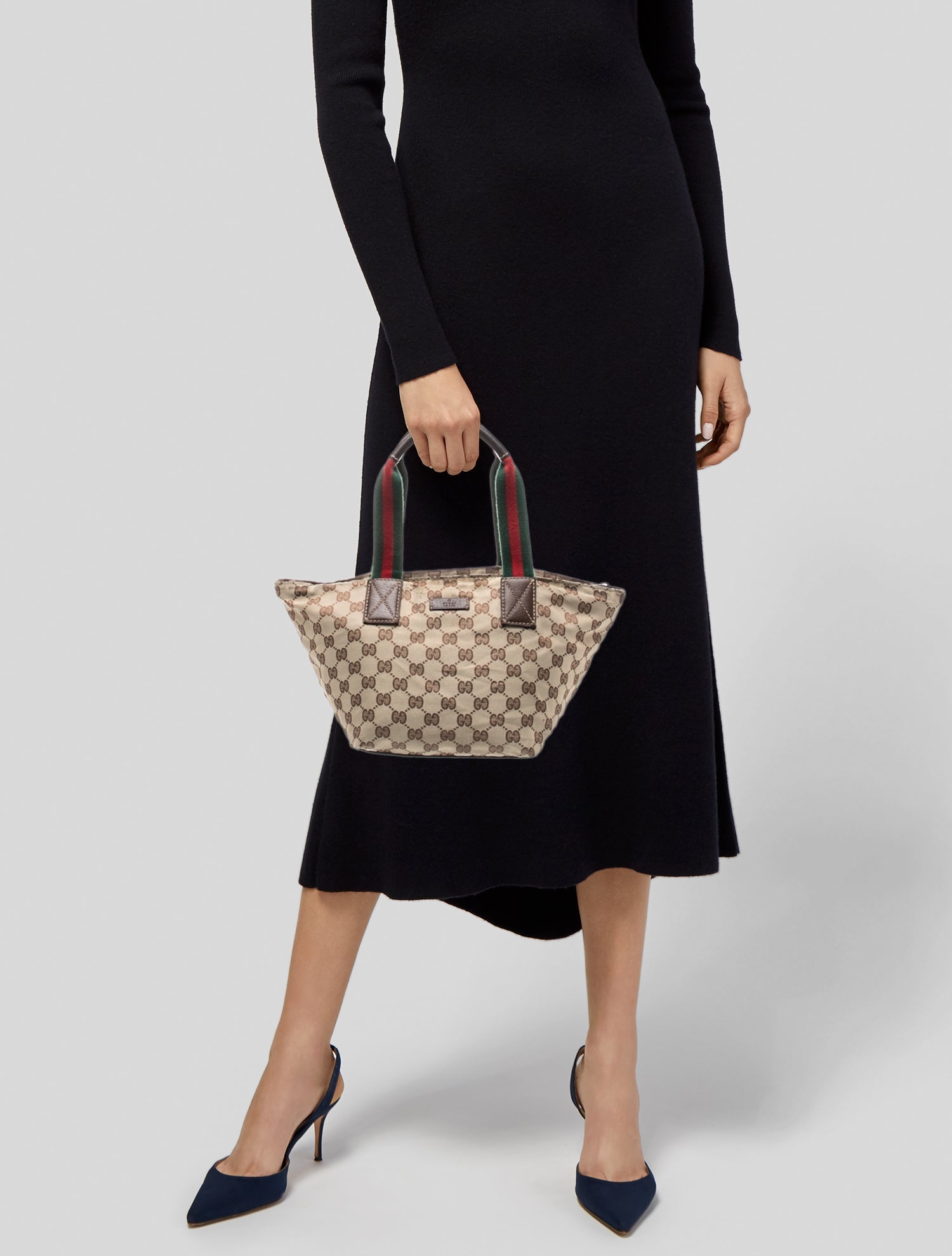 Gucci GG Canvas Top Handle Bag Vintage