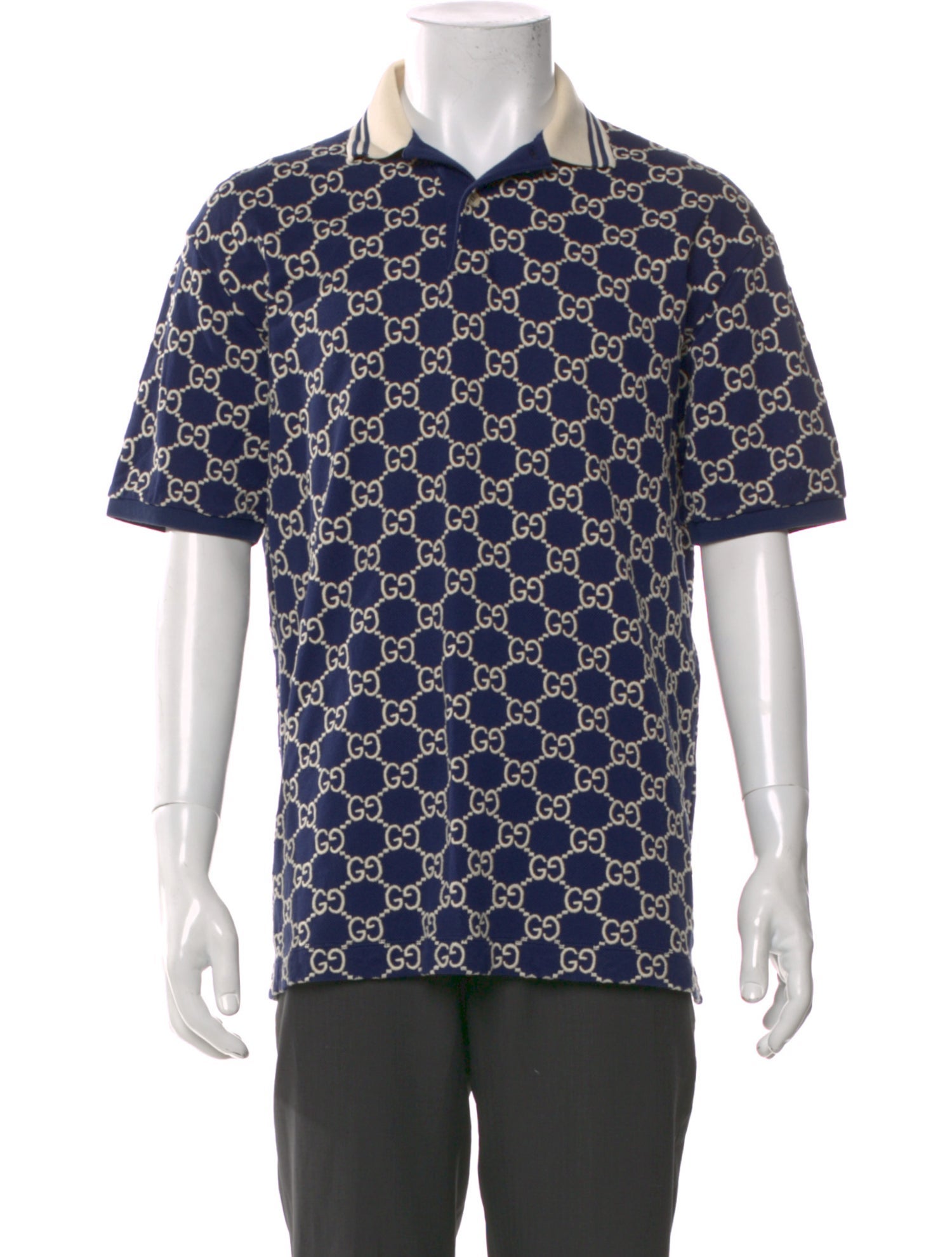 Gucci GG Logo Collar Polo Shirt