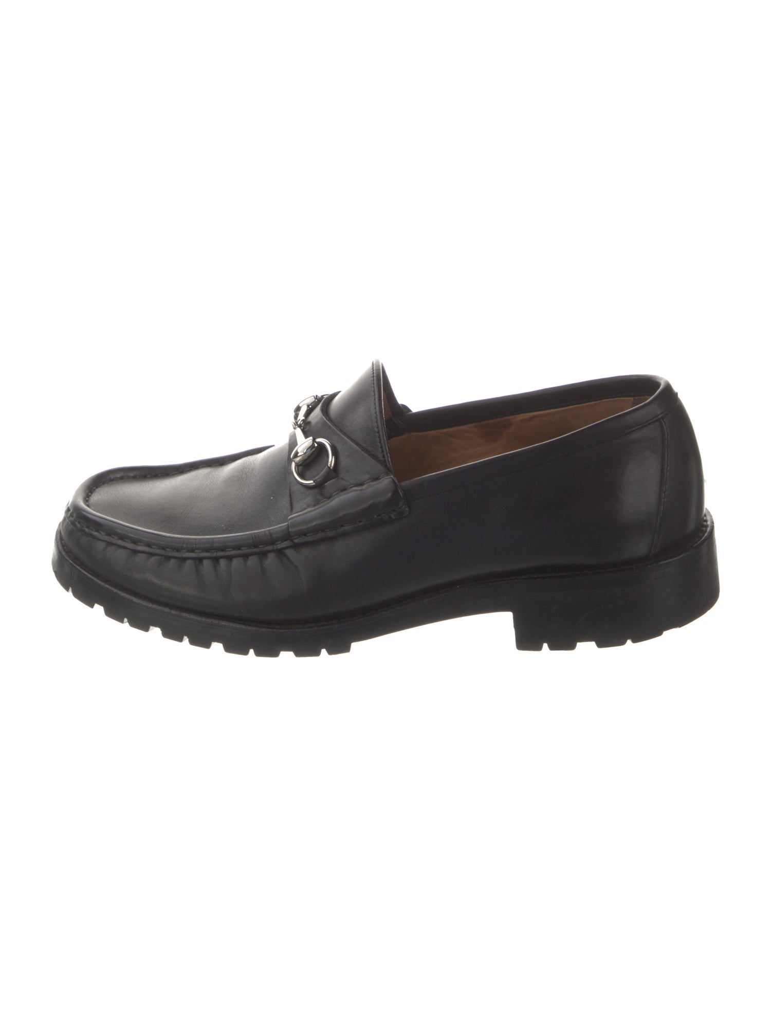 Gucci Horsebit Accent Leather Dress Loafers