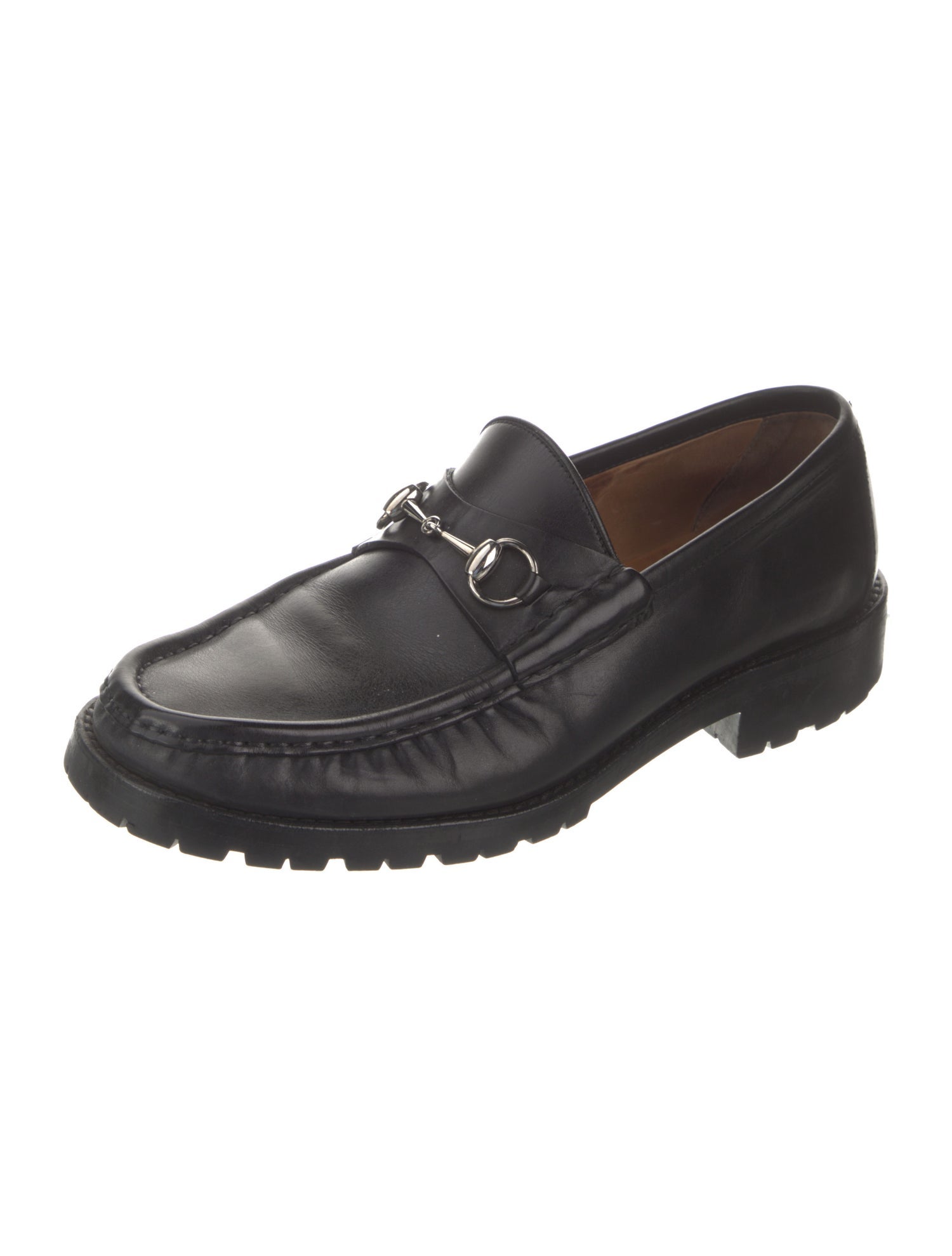 Gucci Horsebit Accent Leather Dress Loafers