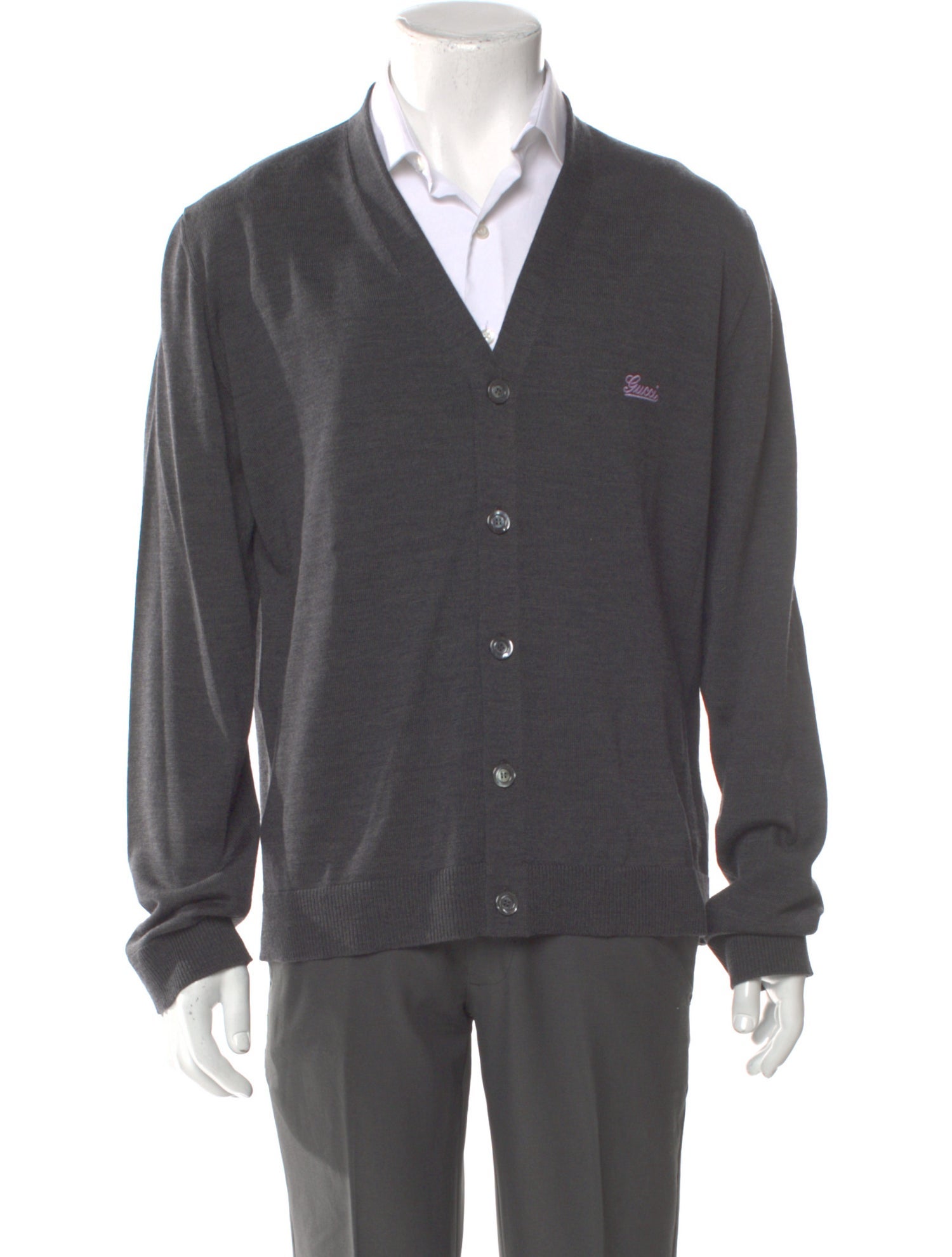 Gucci Web Accent Wool Cardigan