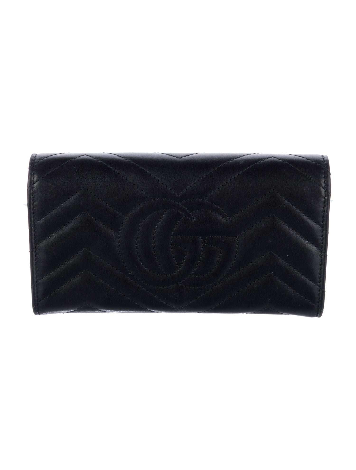 Gucci Running GG Logo Leather Continental Wallet