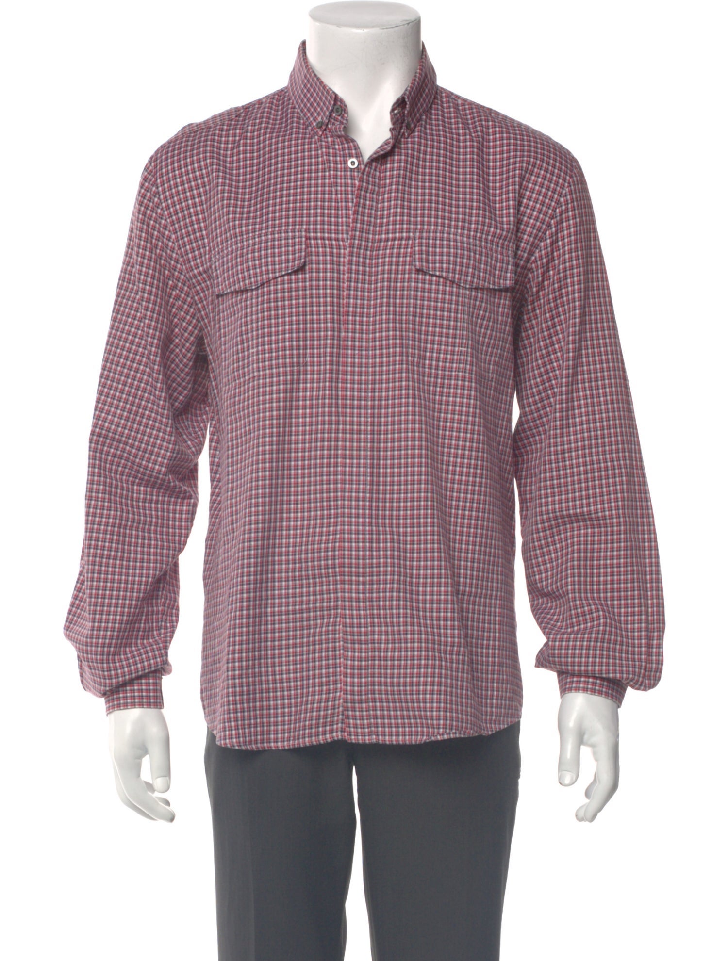 Gucci Plaid Print Long Sleeve Shirt