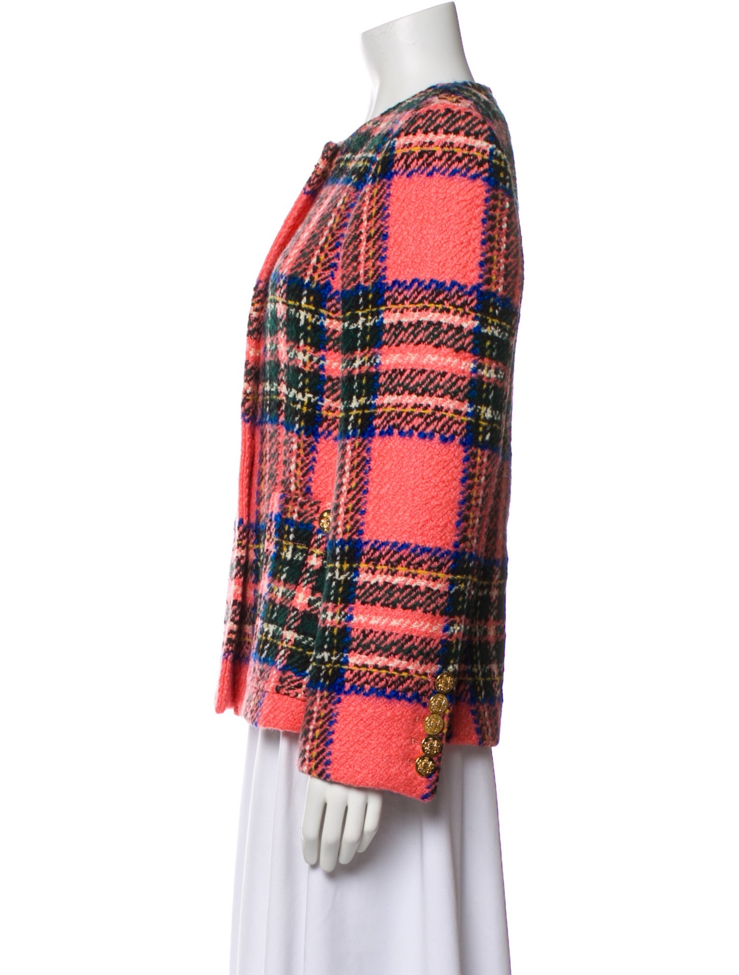 Gucci Wool Plaid Print Jacket w/ Tags