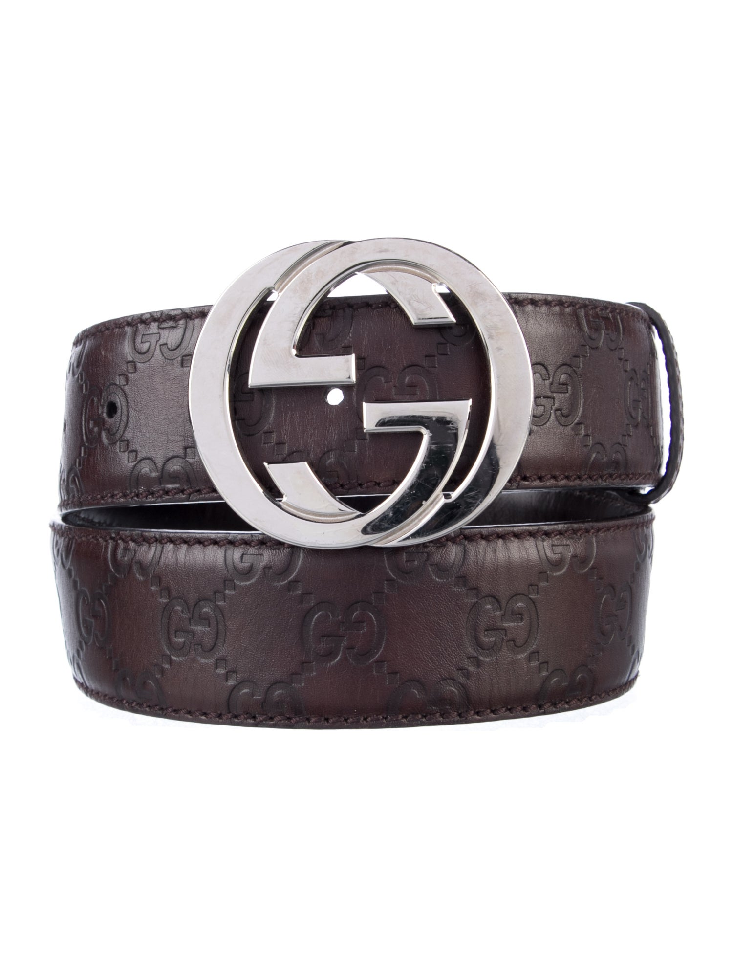 Gucci Guccissima Interlocking G Belt Interlocking G Logo Belt