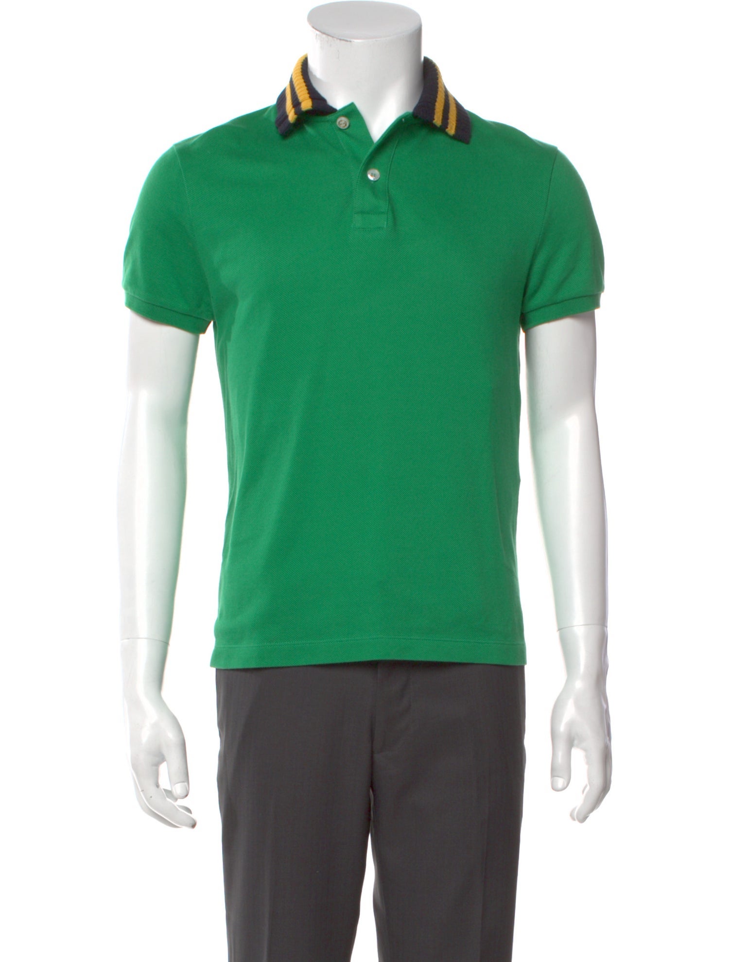 Gucci Striped V-Neck Polo Shirt
